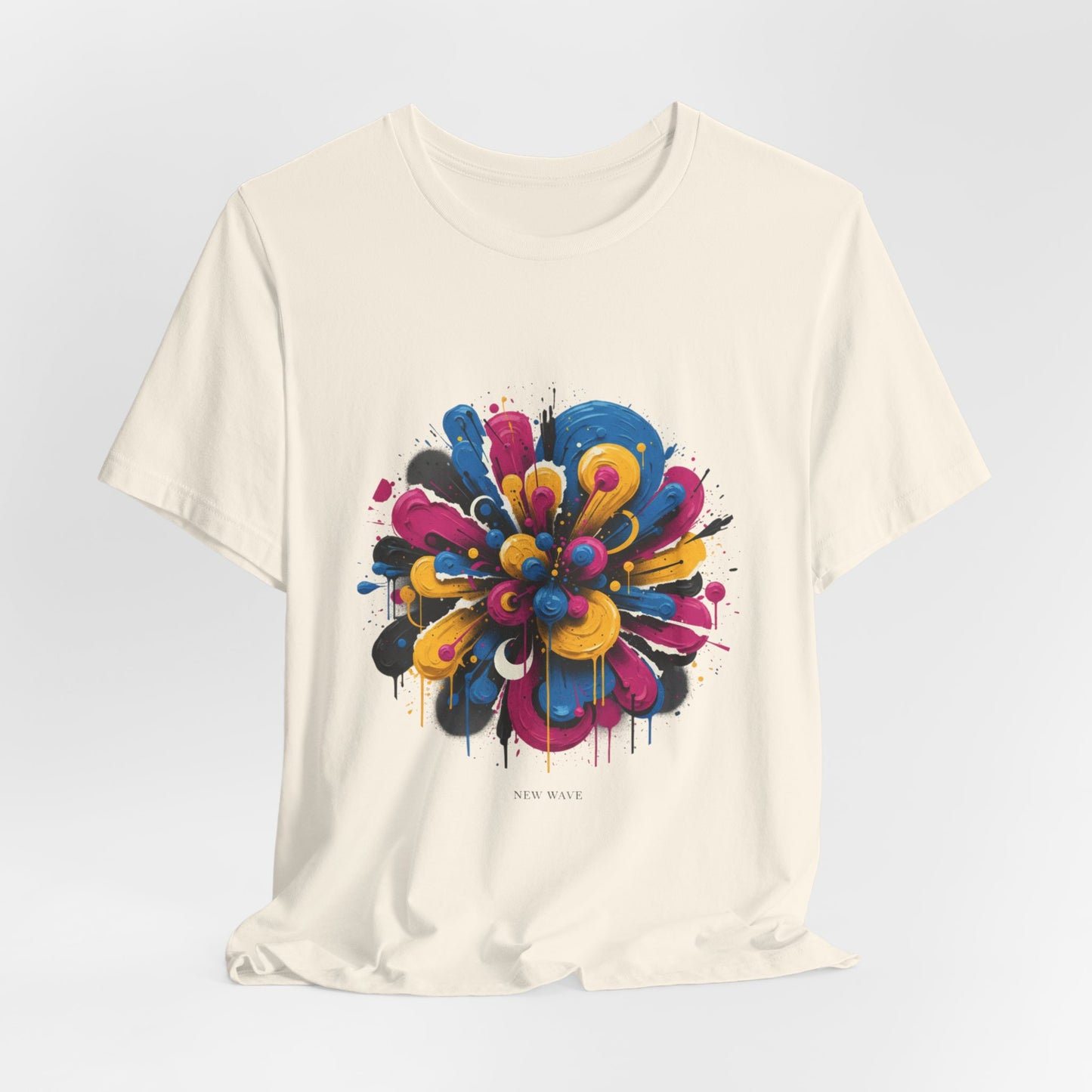 Abstract Floral Brushstroke Tee | painterly print shirt, artsy graphic design