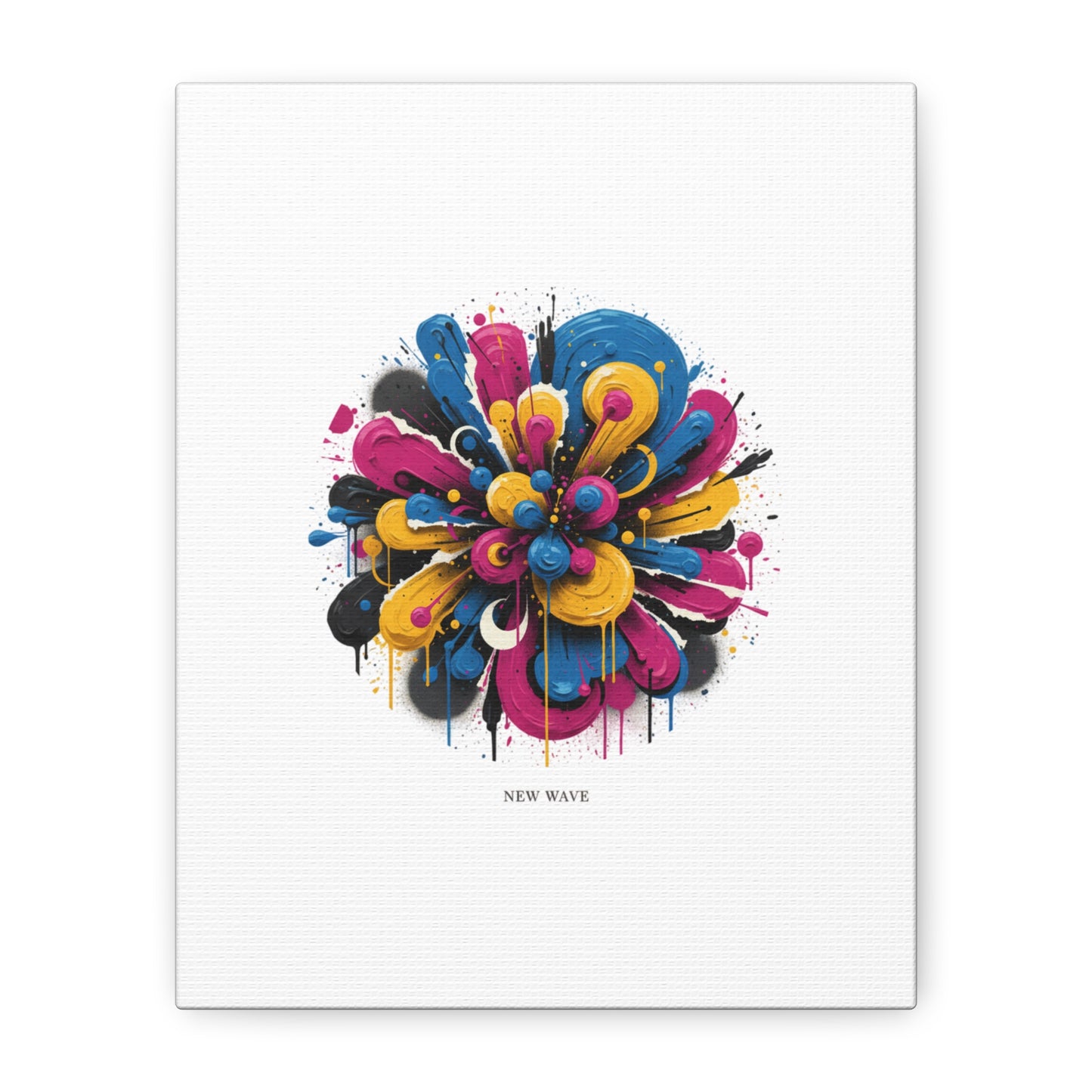 Painterly Abstract Floral Canvas, Matte Stretched Wall Art | Craft Maximalism