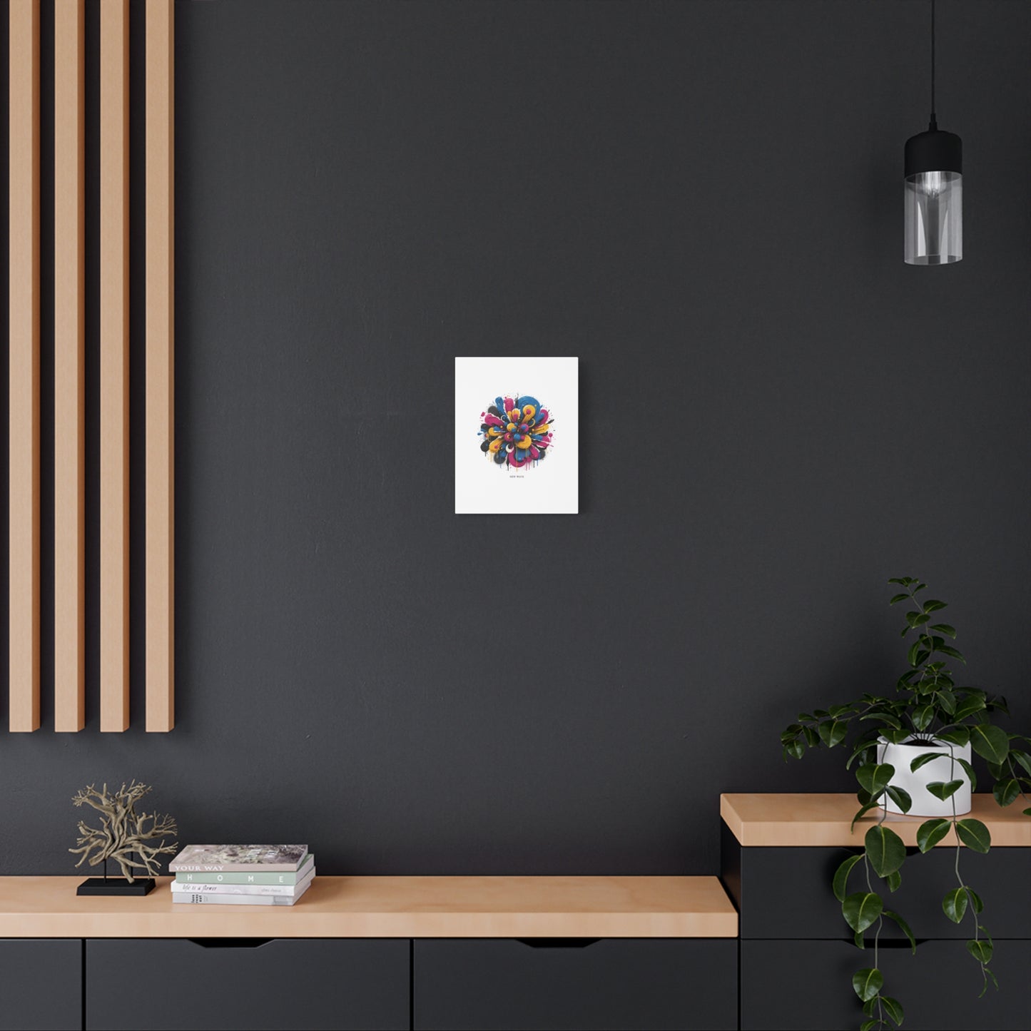 Painterly Abstract Floral Canvas, Matte Stretched Wall Art | Craft Maximalism