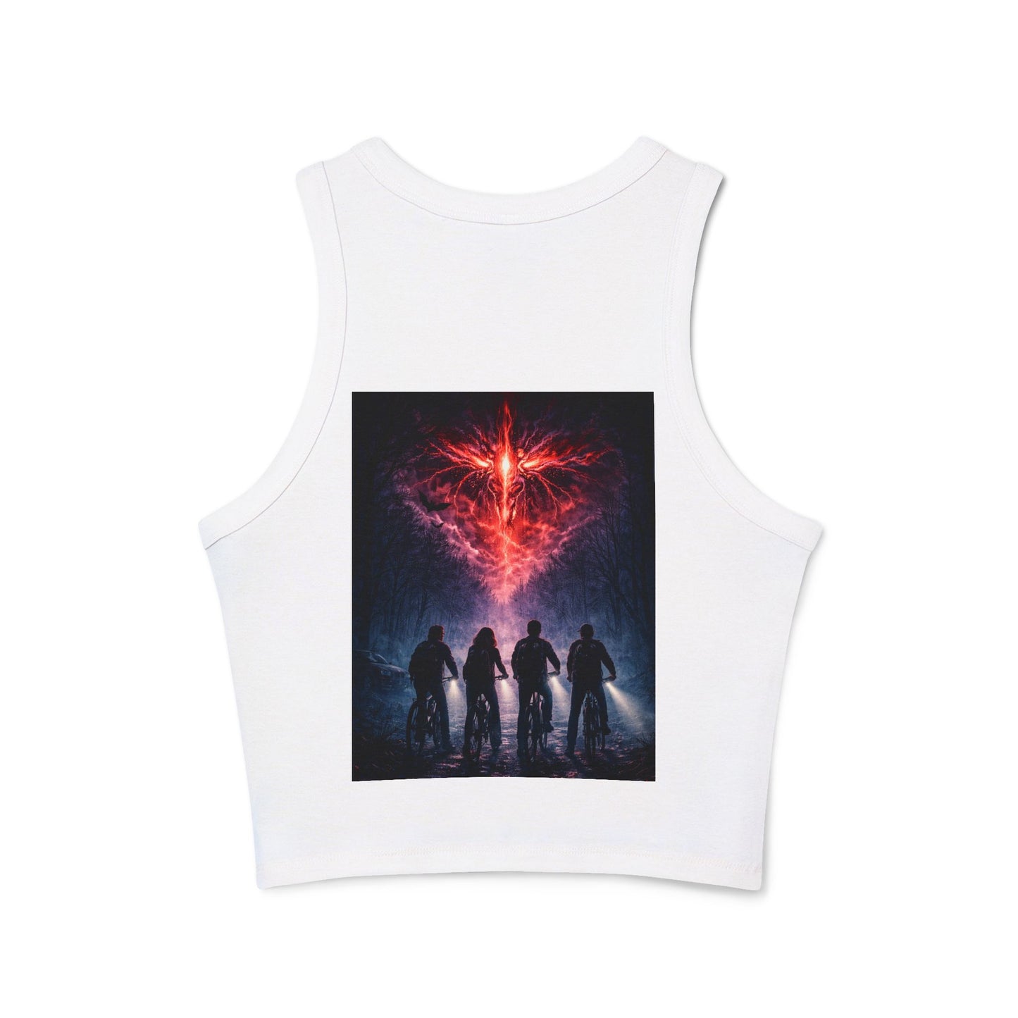 Racer Tank — 'The Upside Down' Stranger-Inspired Horror Graphic Tank Top