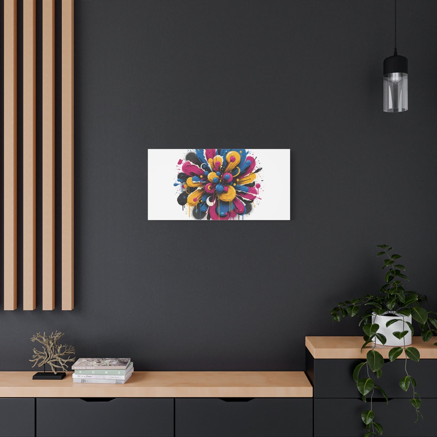 Painterly Abstract Floral Canvas, Matte Stretched Wall Art | Craft Maximalism