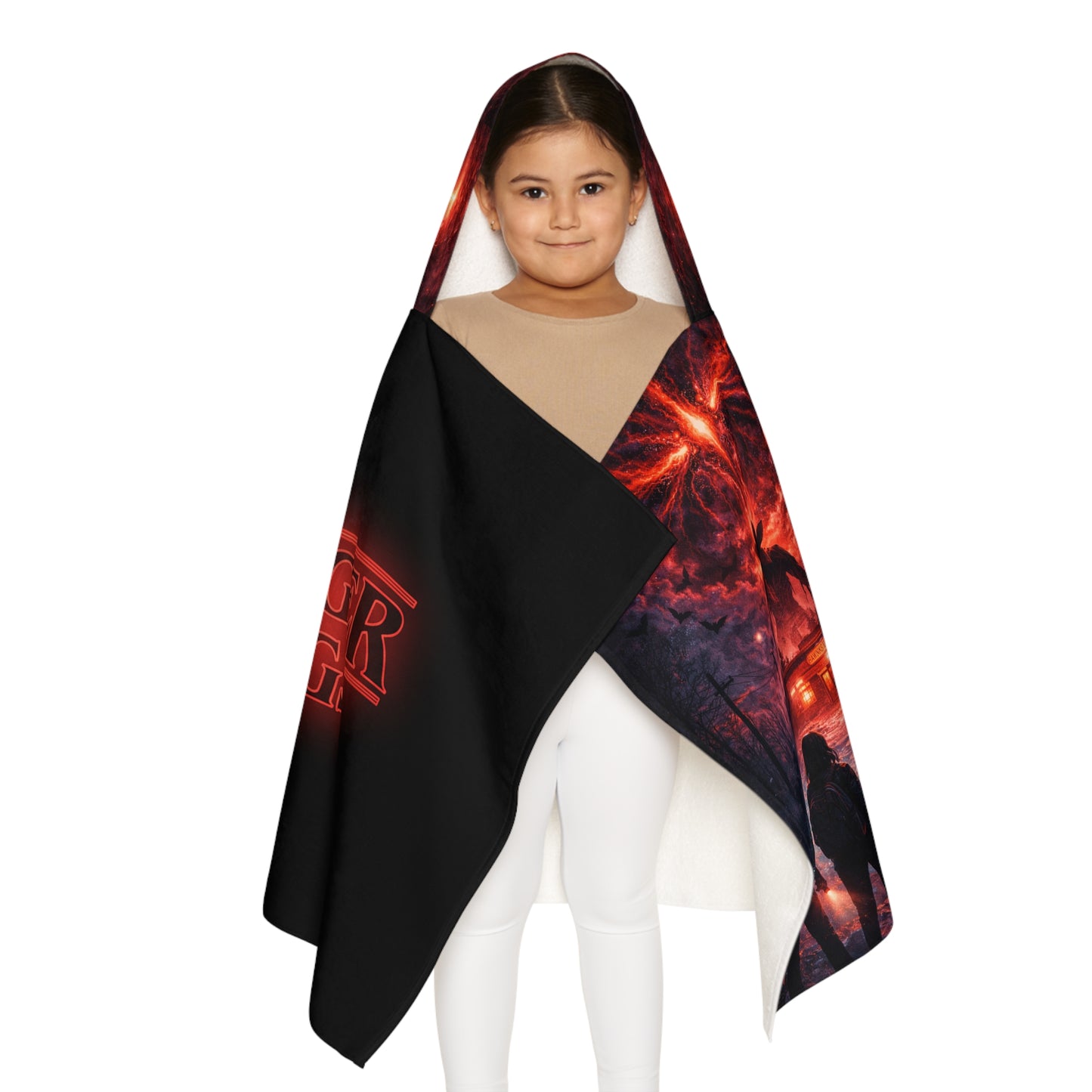 Stranger Things Youth Hooded Towel – Retro Sci‑Fi Kids Beach & Bath Wrap