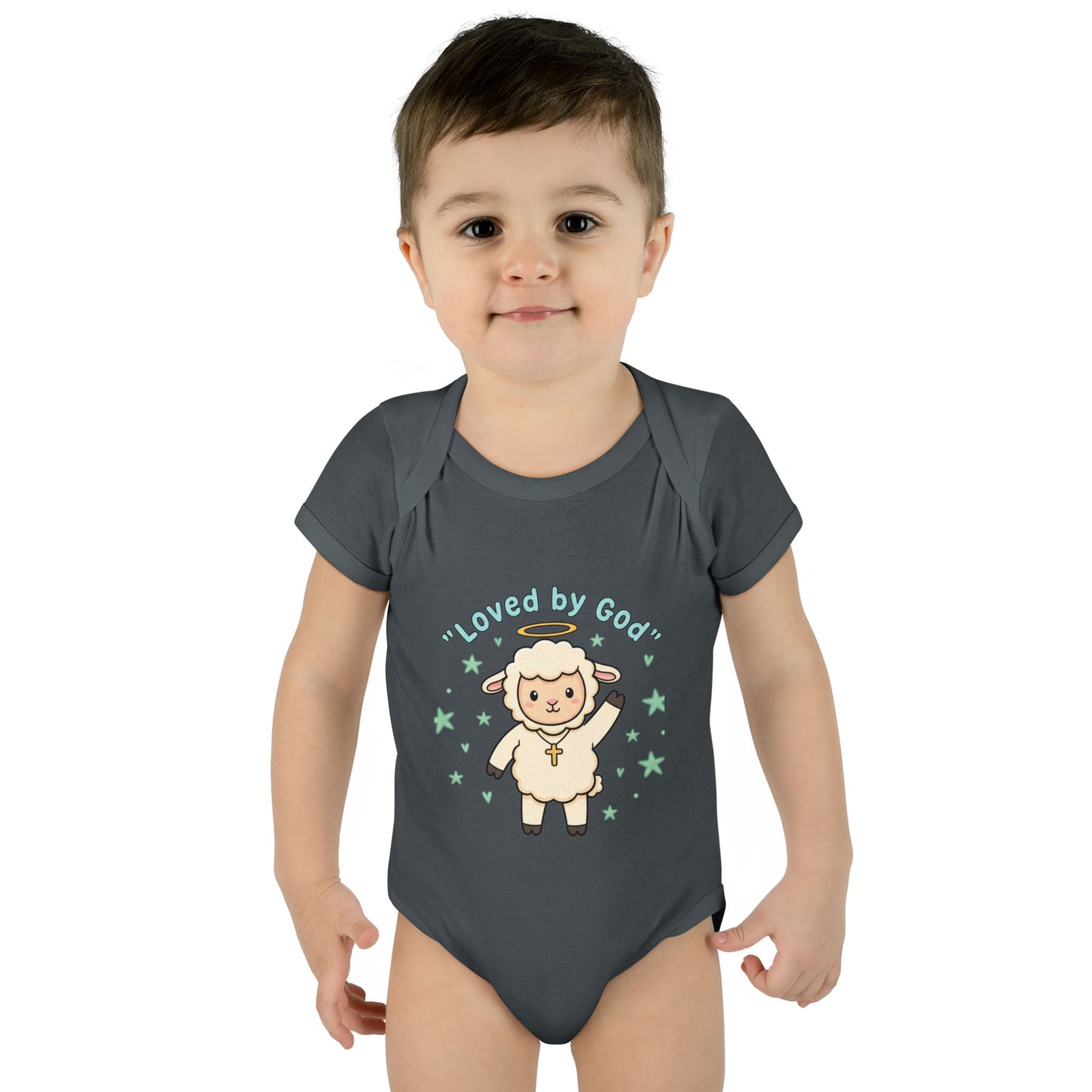 Loved by God Lamb Infant Bodysuit