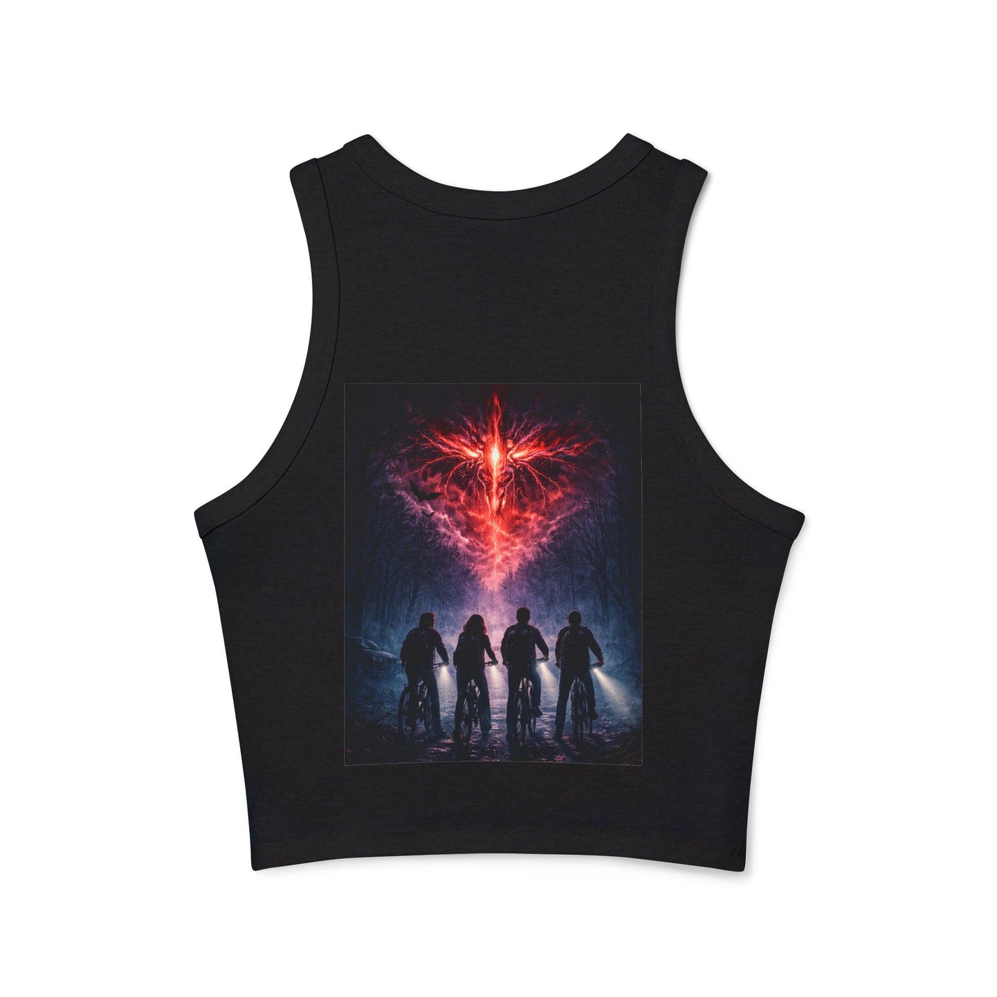 Racer Tank — 'The Upside Down' Stranger-Inspired Horror Graphic Tank Top