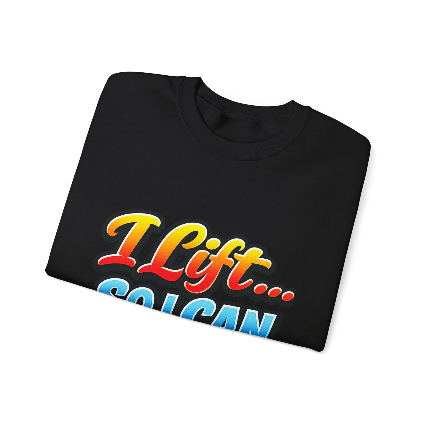 Crewneck Sweatshirt - "I Lift... So I Can Eat" Bold Retro Gym Graphic