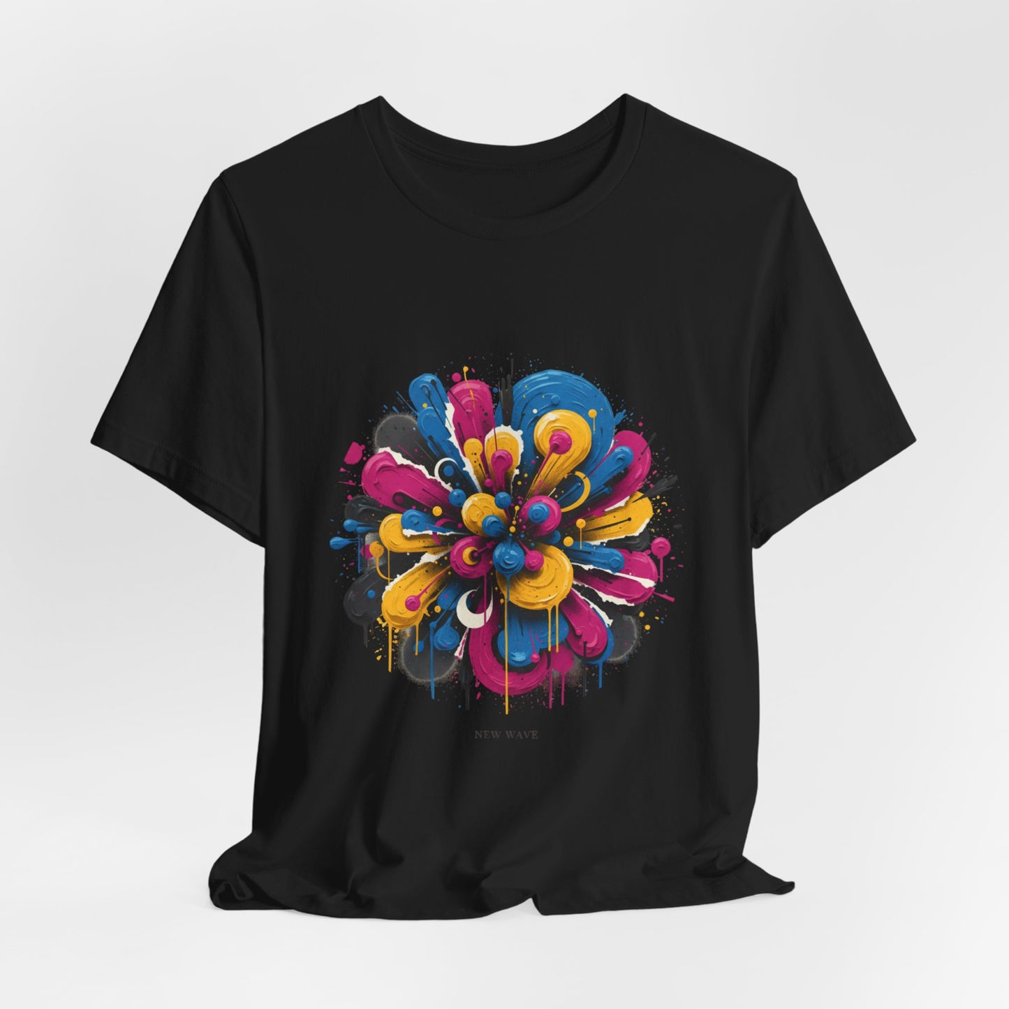Abstract Floral Brushstroke Tee | painterly print shirt, artsy graphic design
