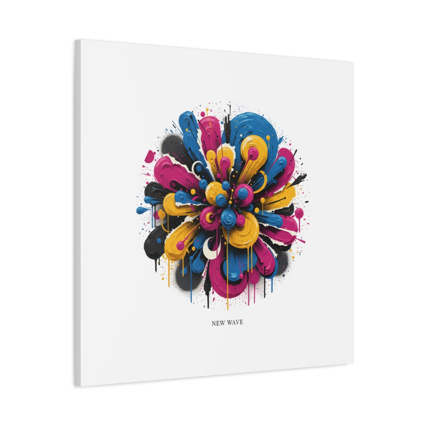 Painterly Abstract Floral Canvas, Matte Stretched Wall Art | Craft Maximalism