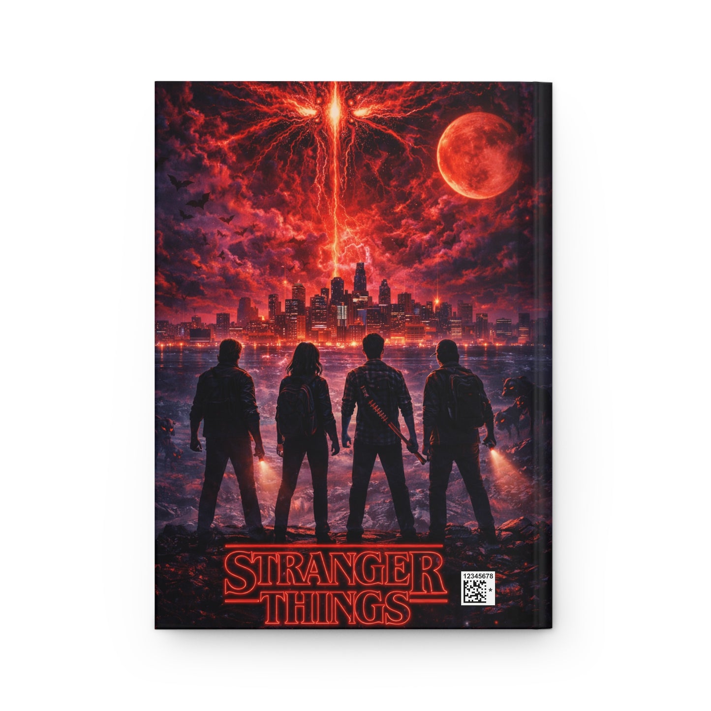 Stranger Things Hardcover Journal — Retro Sci‑Fi Poster Notebook