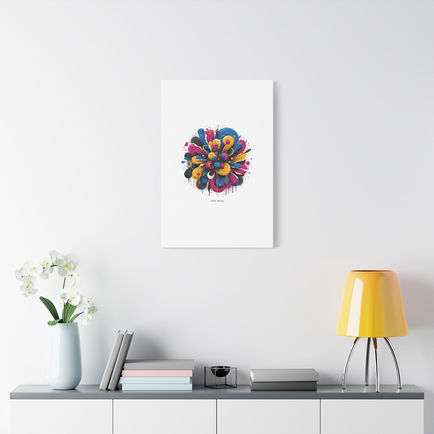 Painterly Abstract Floral Canvas, Matte Stretched Wall Art | Craft Maximalism