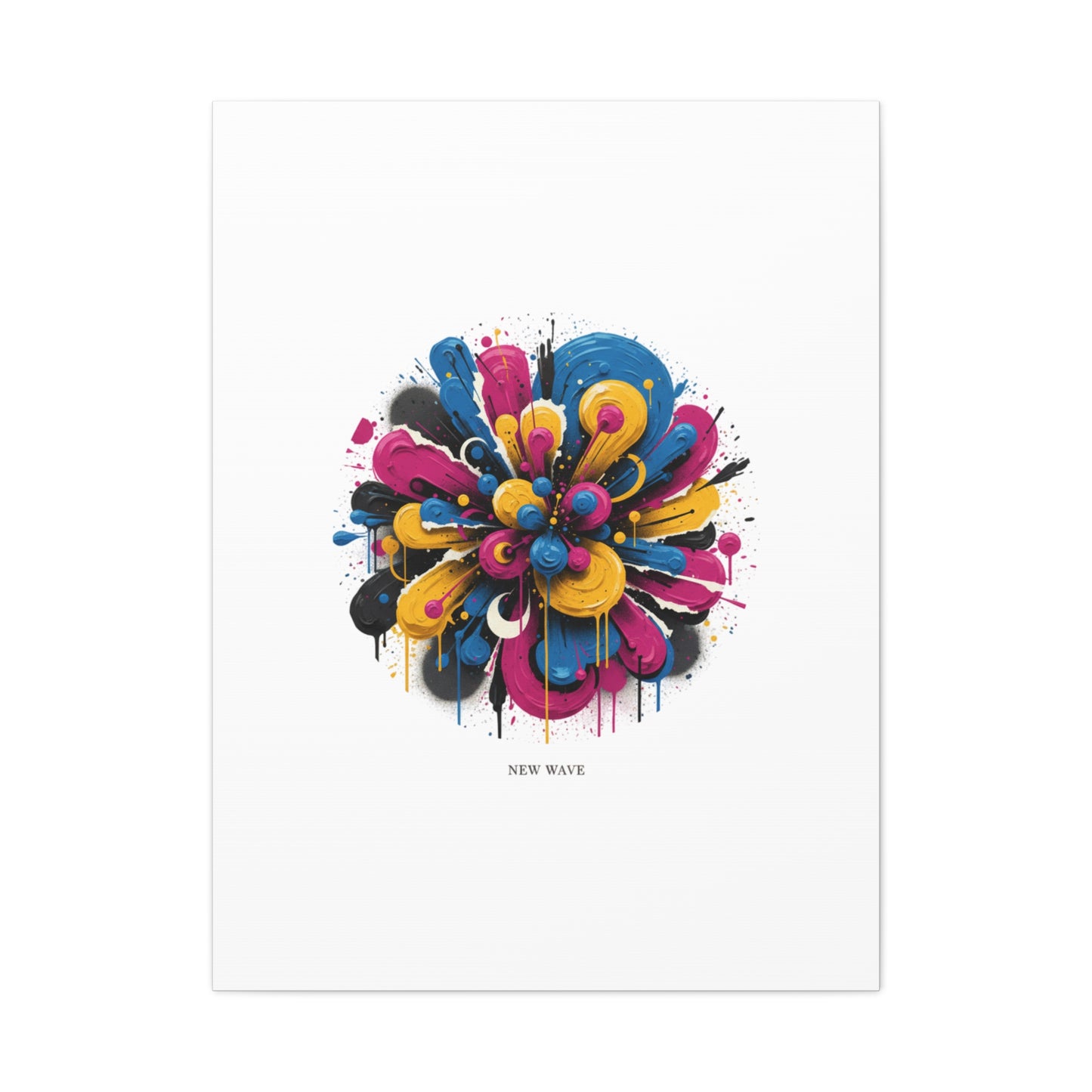 Painterly Abstract Floral Canvas, Matte Stretched Wall Art | Craft Maximalism