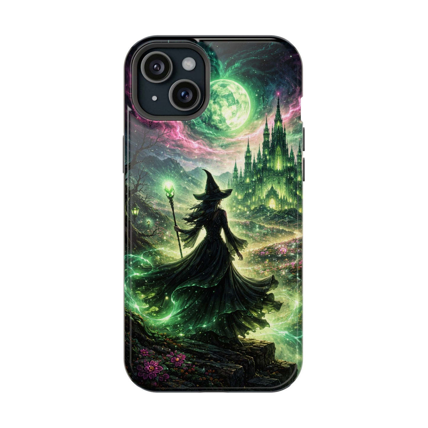 Witchy Moonlight Phone Case — Impact-Resistant Magical Witch Design