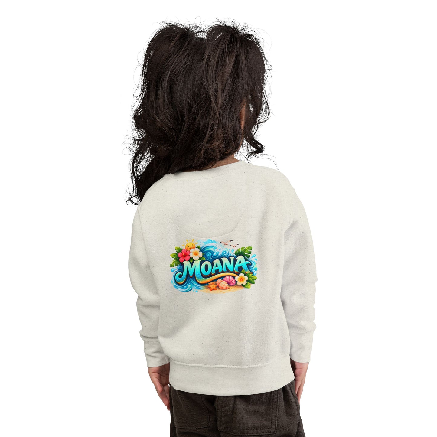 Toddler Sweatshirt — Cute Island Girl Ocean Graphic Pullover