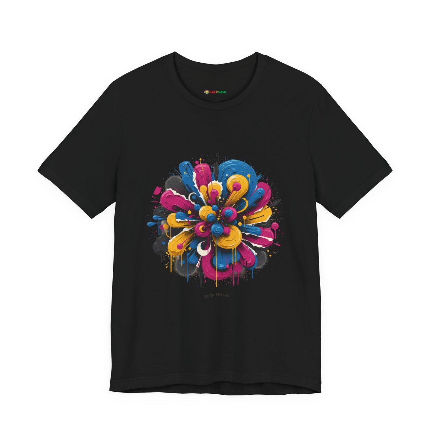 Abstract Floral Brushstroke Tee | painterly print shirt, artsy graphic design