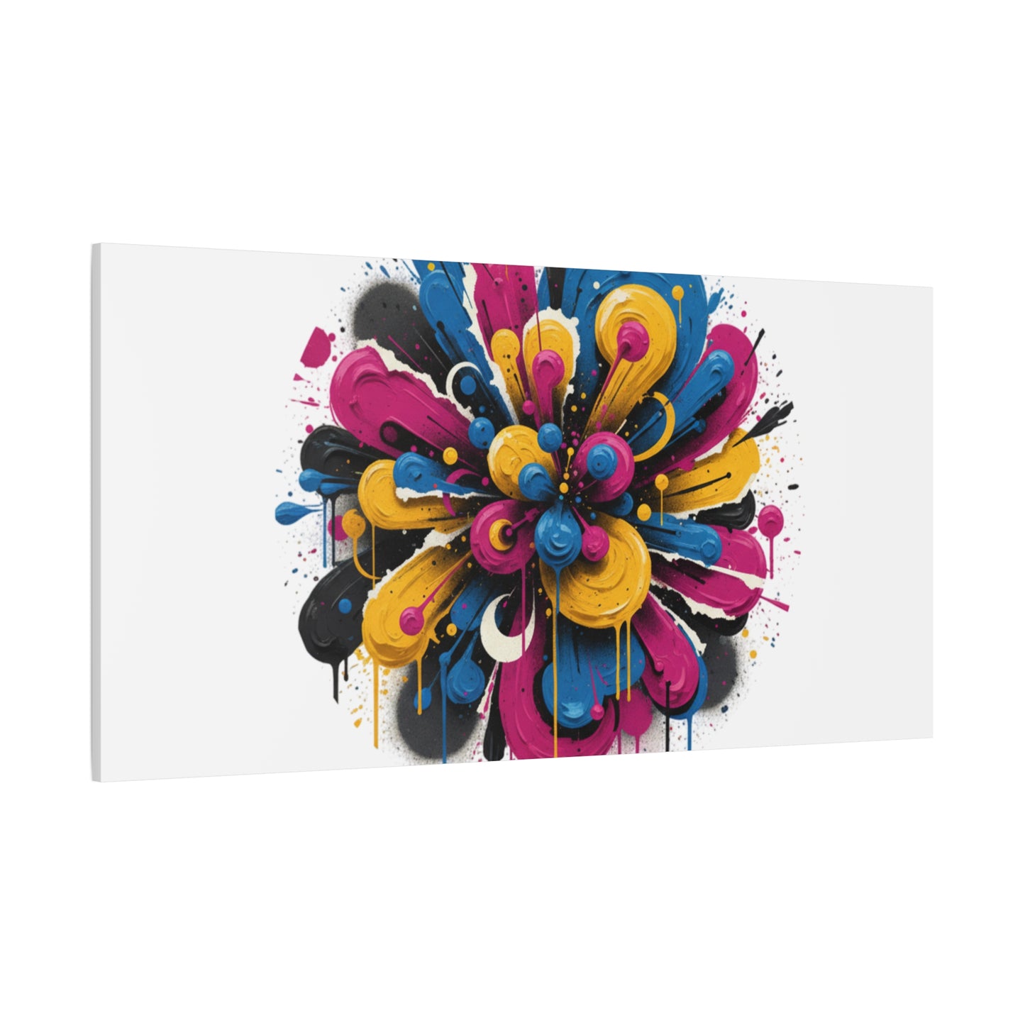 Painterly Abstract Floral Canvas, Matte Stretched Wall Art | Craft Maximalism