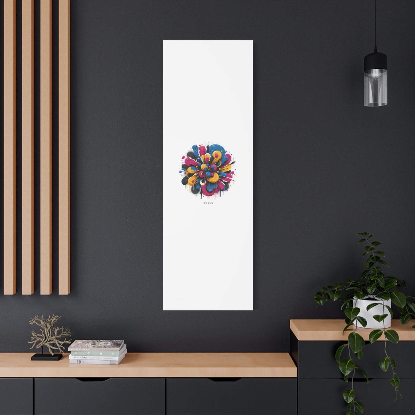 Painterly Abstract Floral Canvas, Matte Stretched Wall Art | Craft Maximalism