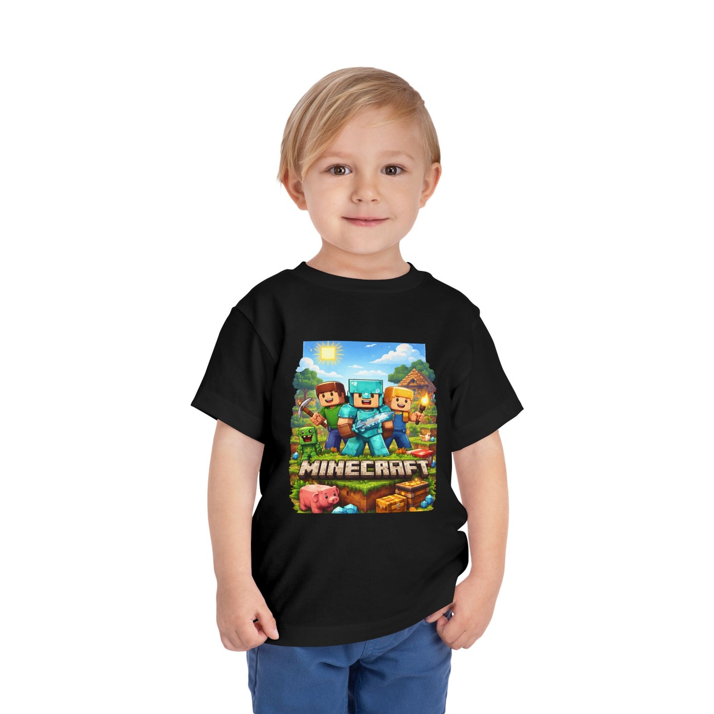 Toddler Short Sleeve Tee- “Minecraft themed”