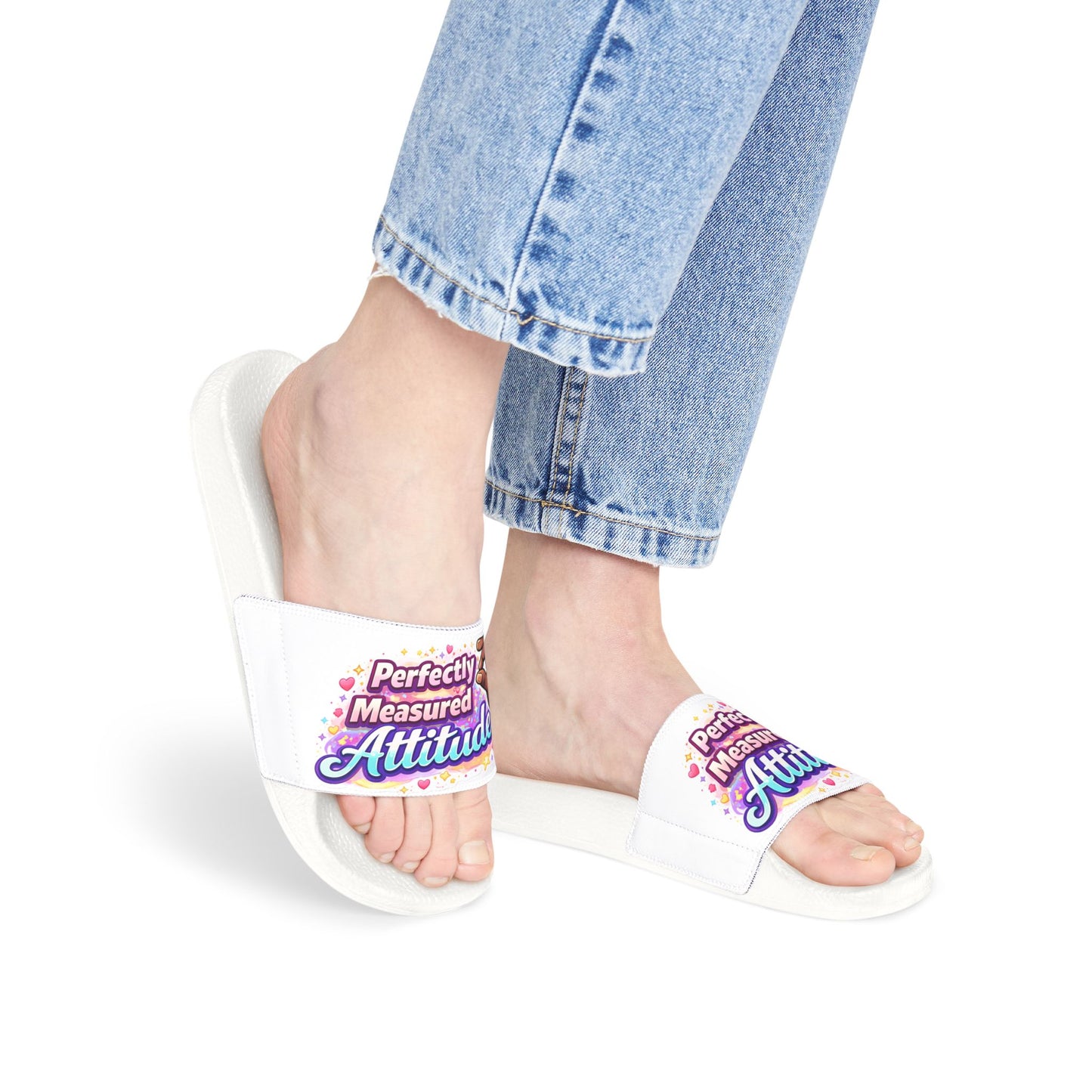Women's Slide Sandals — "Perfectly Measured Attitude" Removable-Strap Slides