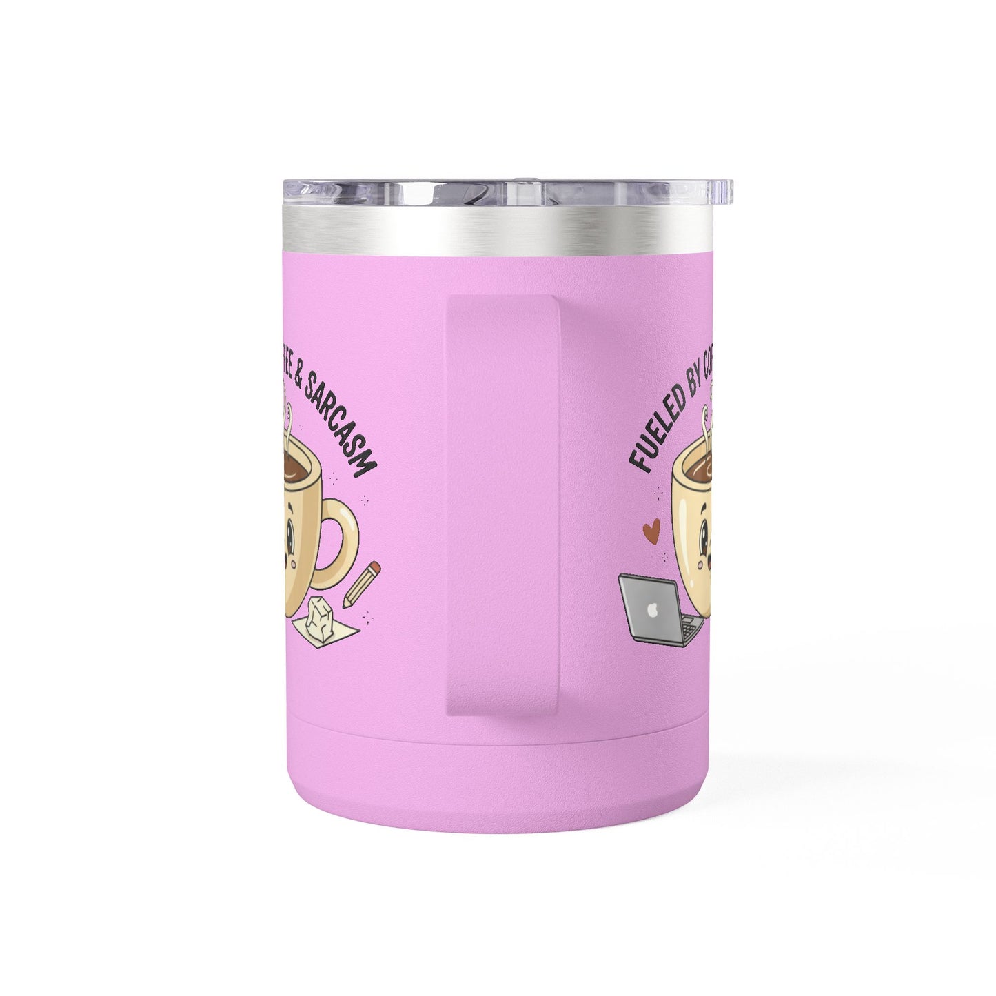 Mug — "Fueled by Coffee & Sarcasm" 15oz Travel Tumbler