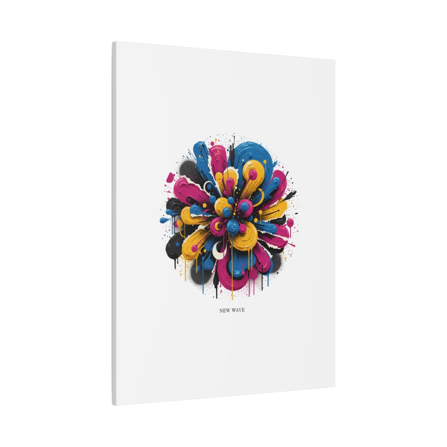 Painterly Abstract Floral Canvas, Matte Stretched Wall Art | Craft Maximalism