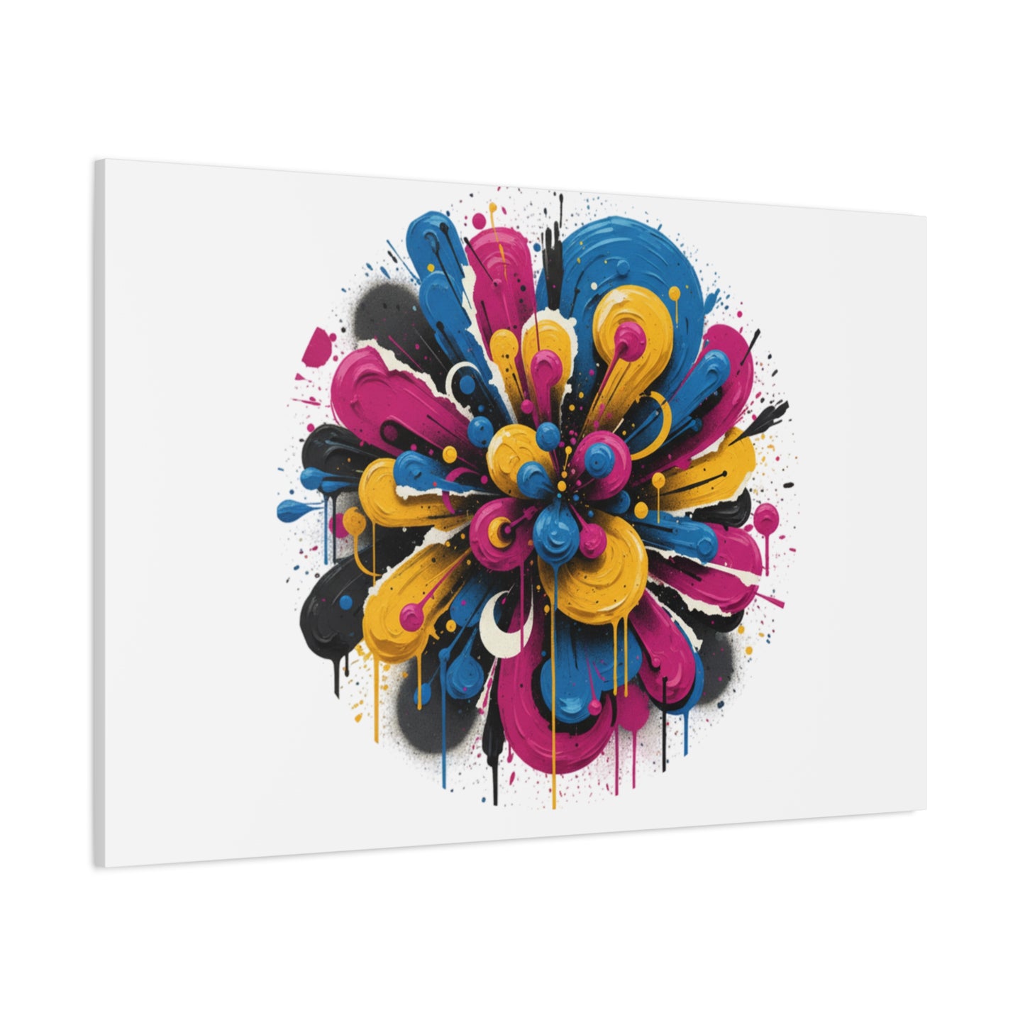 Painterly Abstract Floral Canvas, Matte Stretched Wall Art | Craft Maximalism