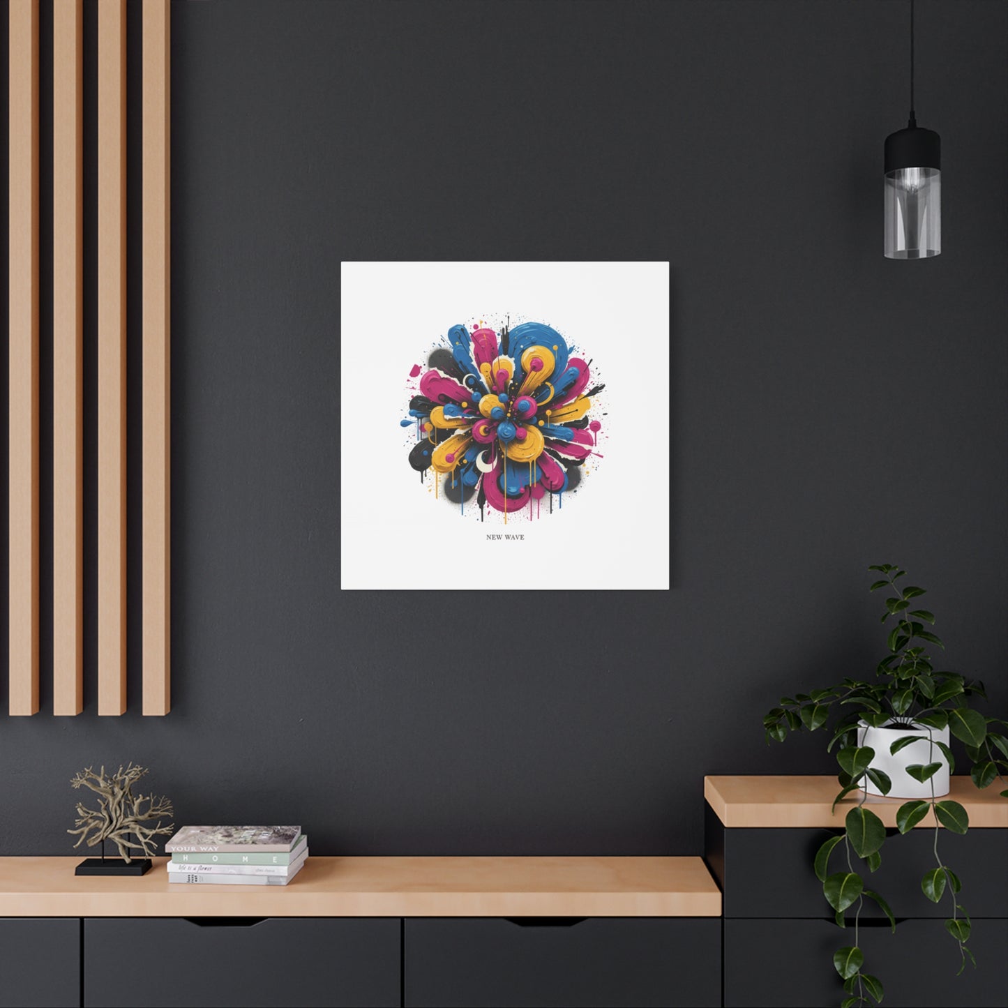 Painterly Abstract Floral Canvas, Matte Stretched Wall Art | Craft Maximalism