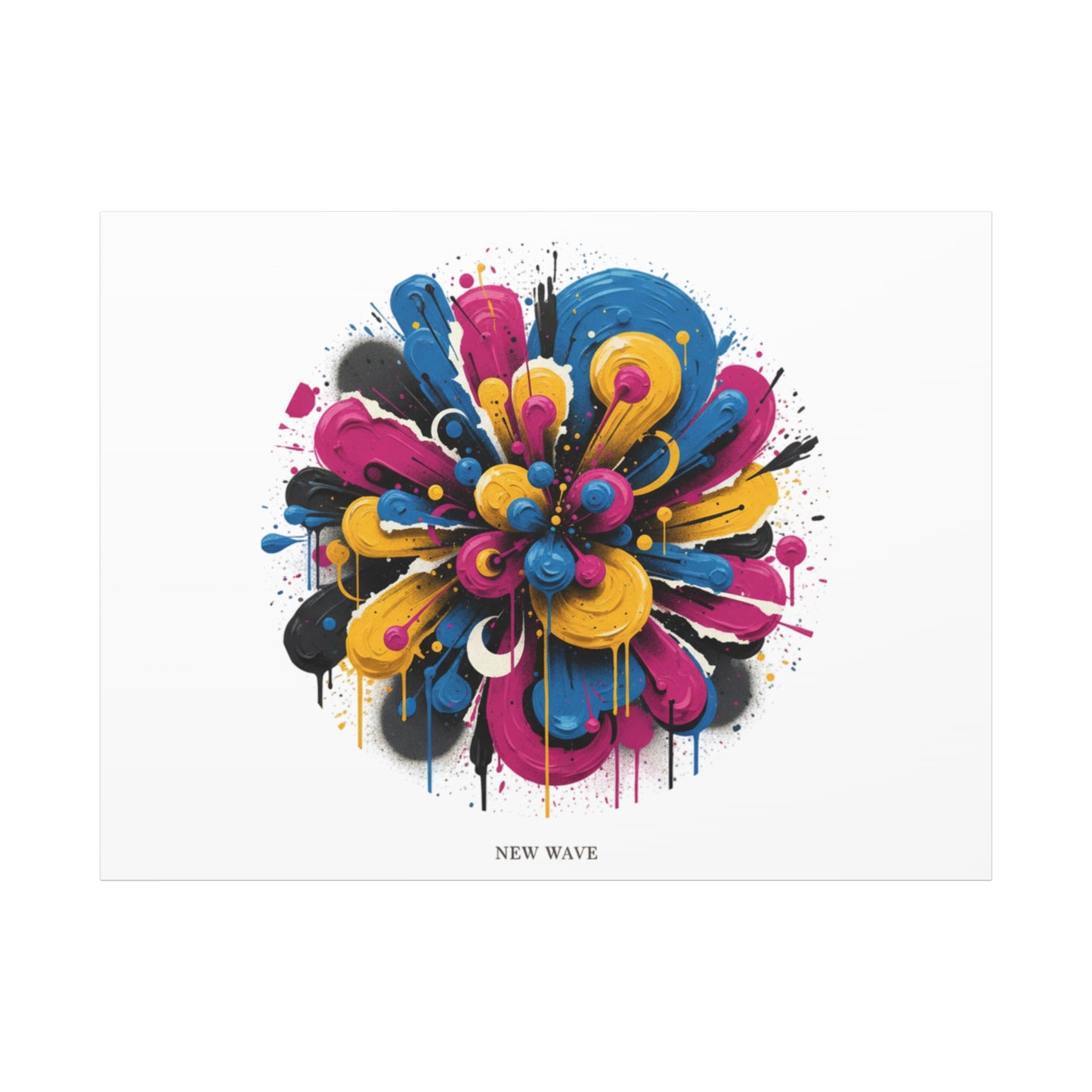 Painterly Abstract Floral Canvas, Matte Stretched Wall Art | Craft Maximalism
