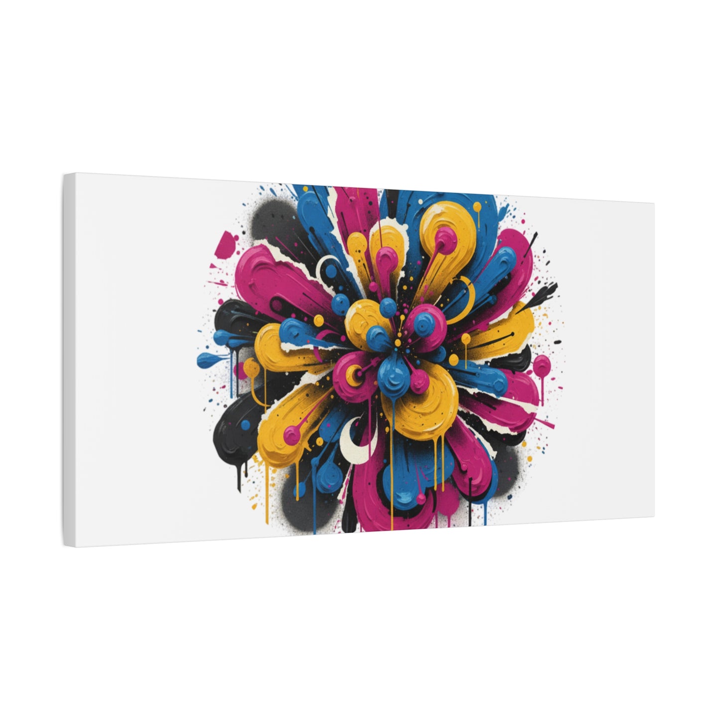 Painterly Abstract Floral Canvas, Matte Stretched Wall Art | Craft Maximalism