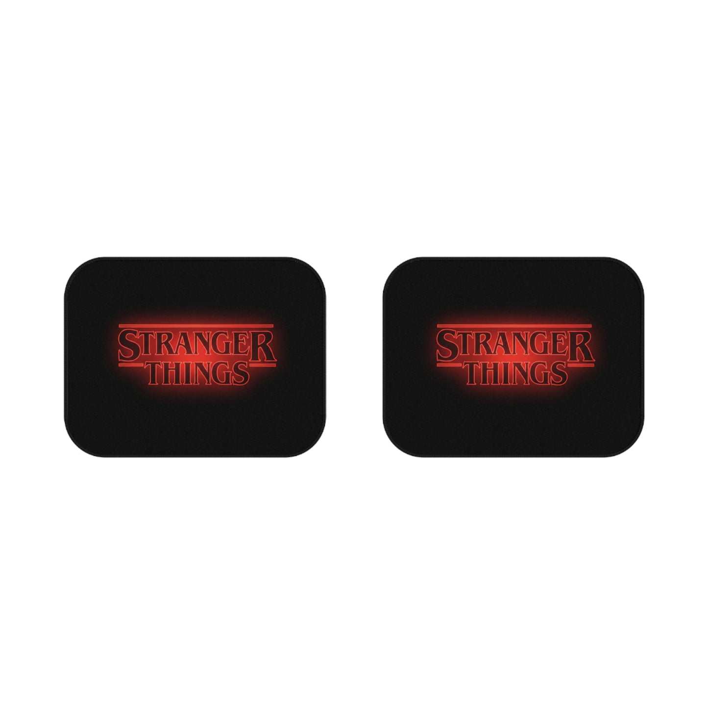 Stranger Things Rear Car Mats — Neon Logo Floor Mats (Set of 2)