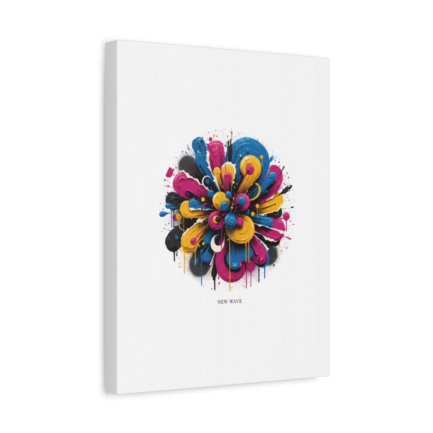 Painterly Abstract Floral Canvas, Matte Stretched Wall Art | Craft Maximalism