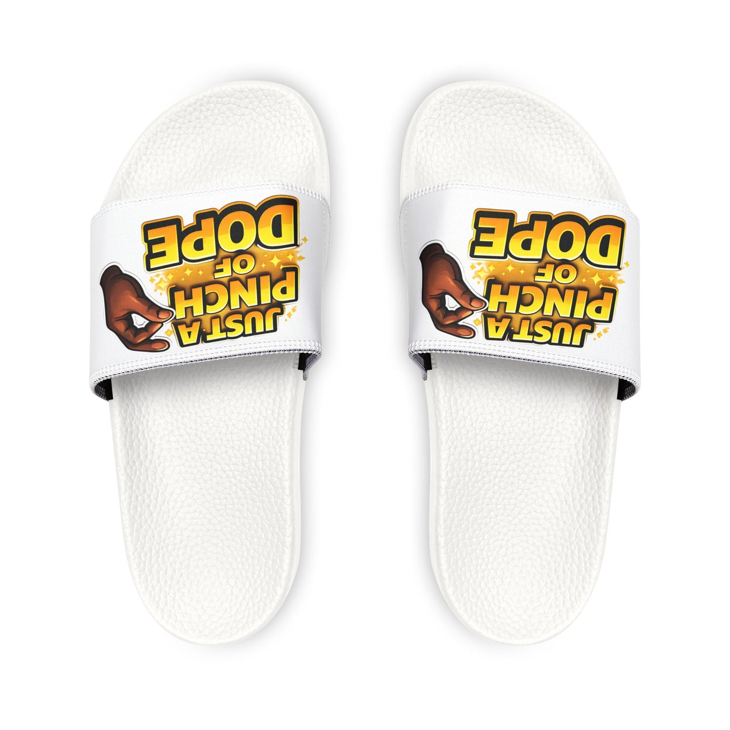 Men's Slide Sandals — "Just a Pinch of Dope" Graphic Pool Slides