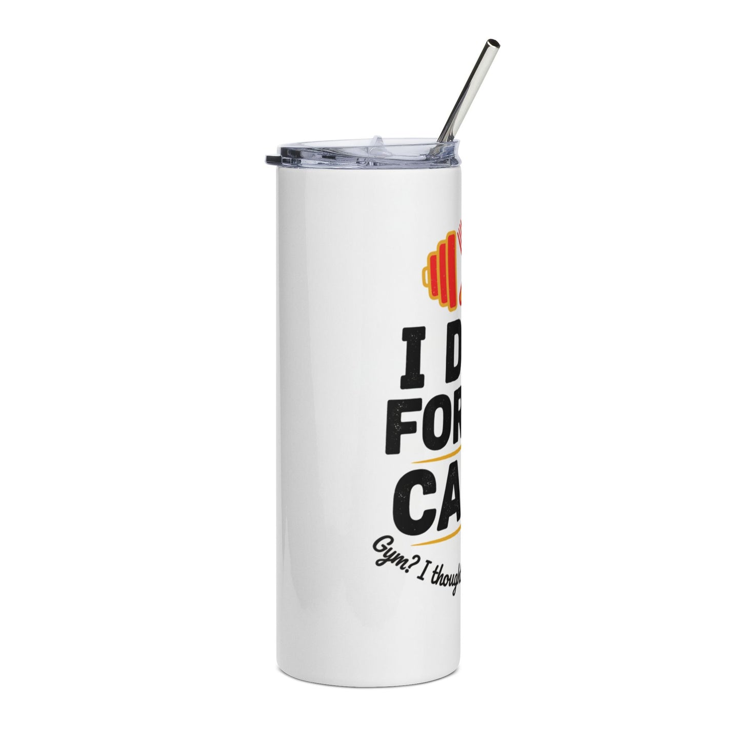 20oz Stainless Tumbler — "I Do It For The Carbs" Fitness Humor Travel Cup