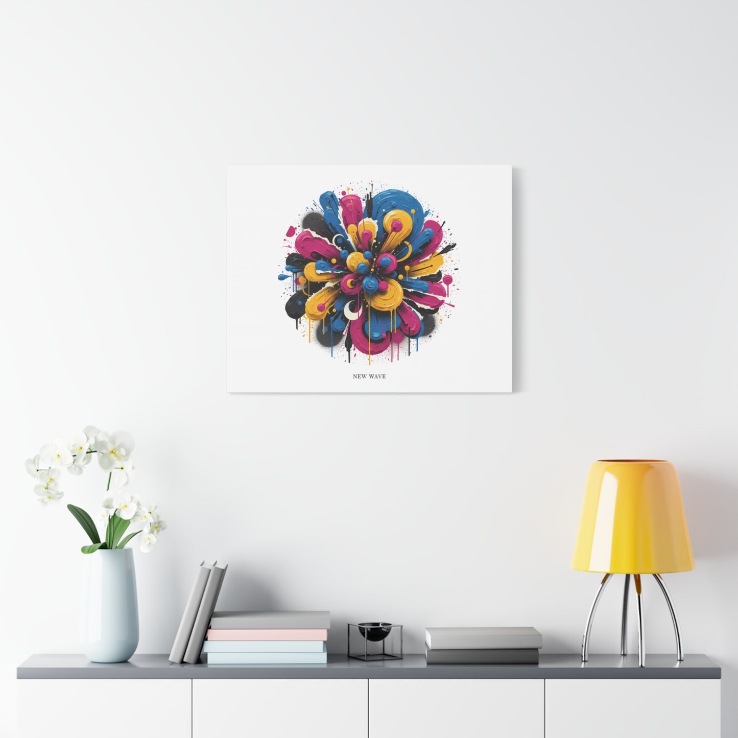 Painterly Abstract Floral Canvas, Matte Stretched Wall Art | Craft Maximalism