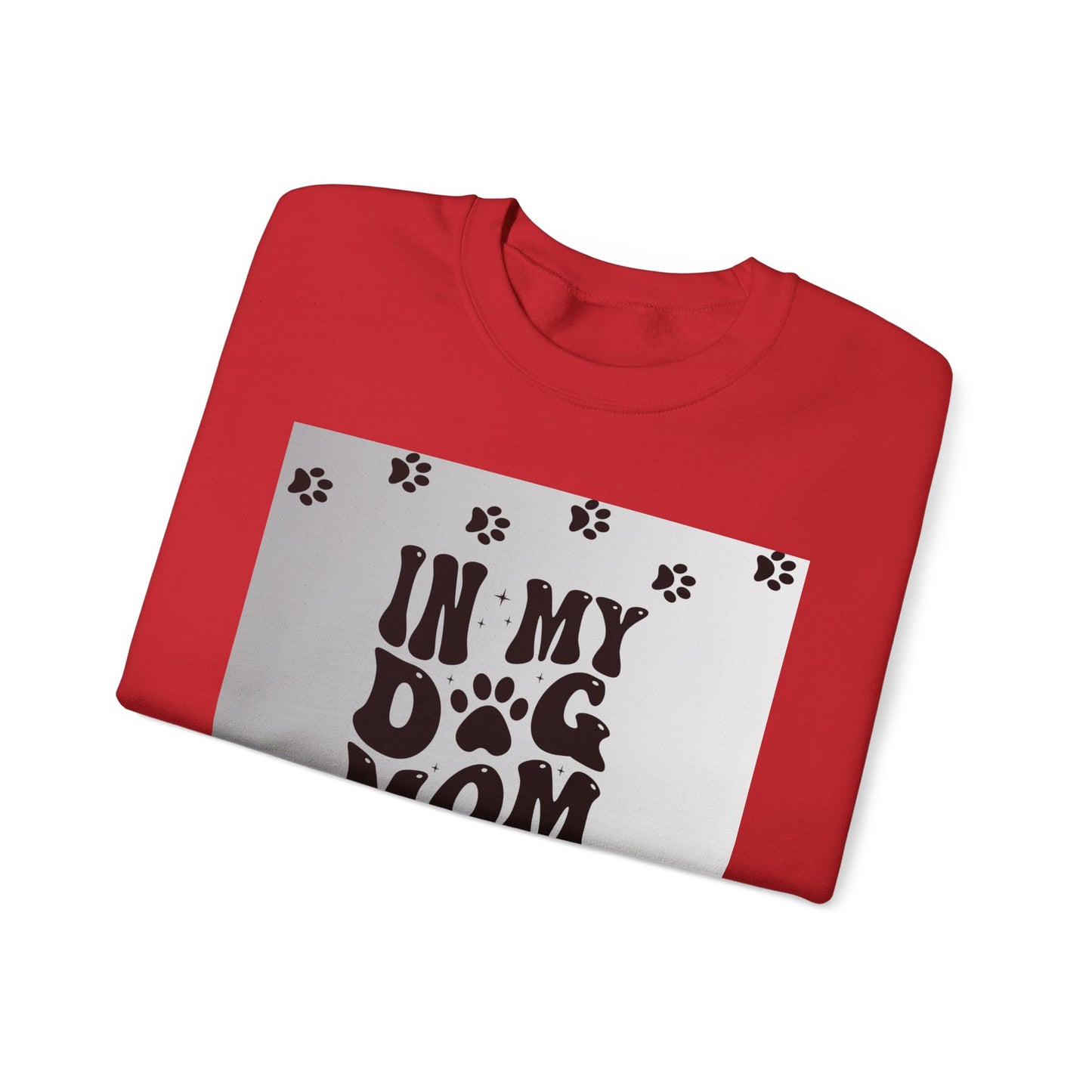 Sweatshirt — "In My Dog Mom Era" Paw Print Graphic Crewneck