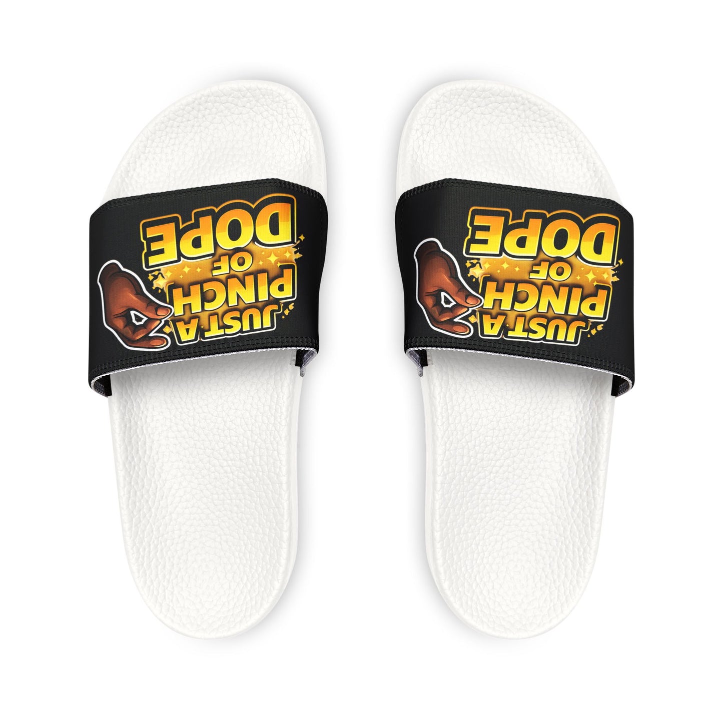Men's Slide Sandals — "Just a Pinch of Dope" Graphic Pool Slides