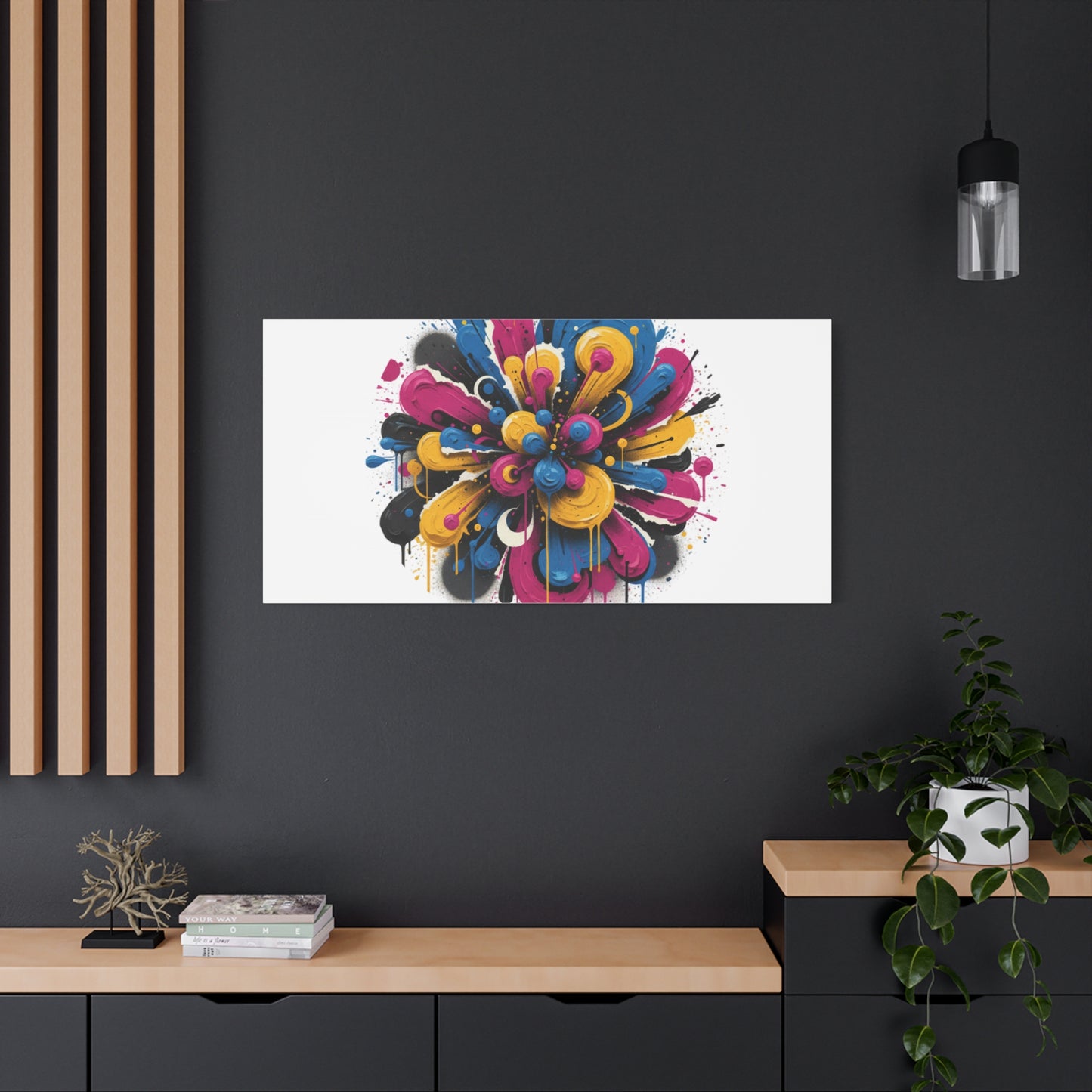 Painterly Abstract Floral Canvas, Matte Stretched Wall Art | Craft Maximalism