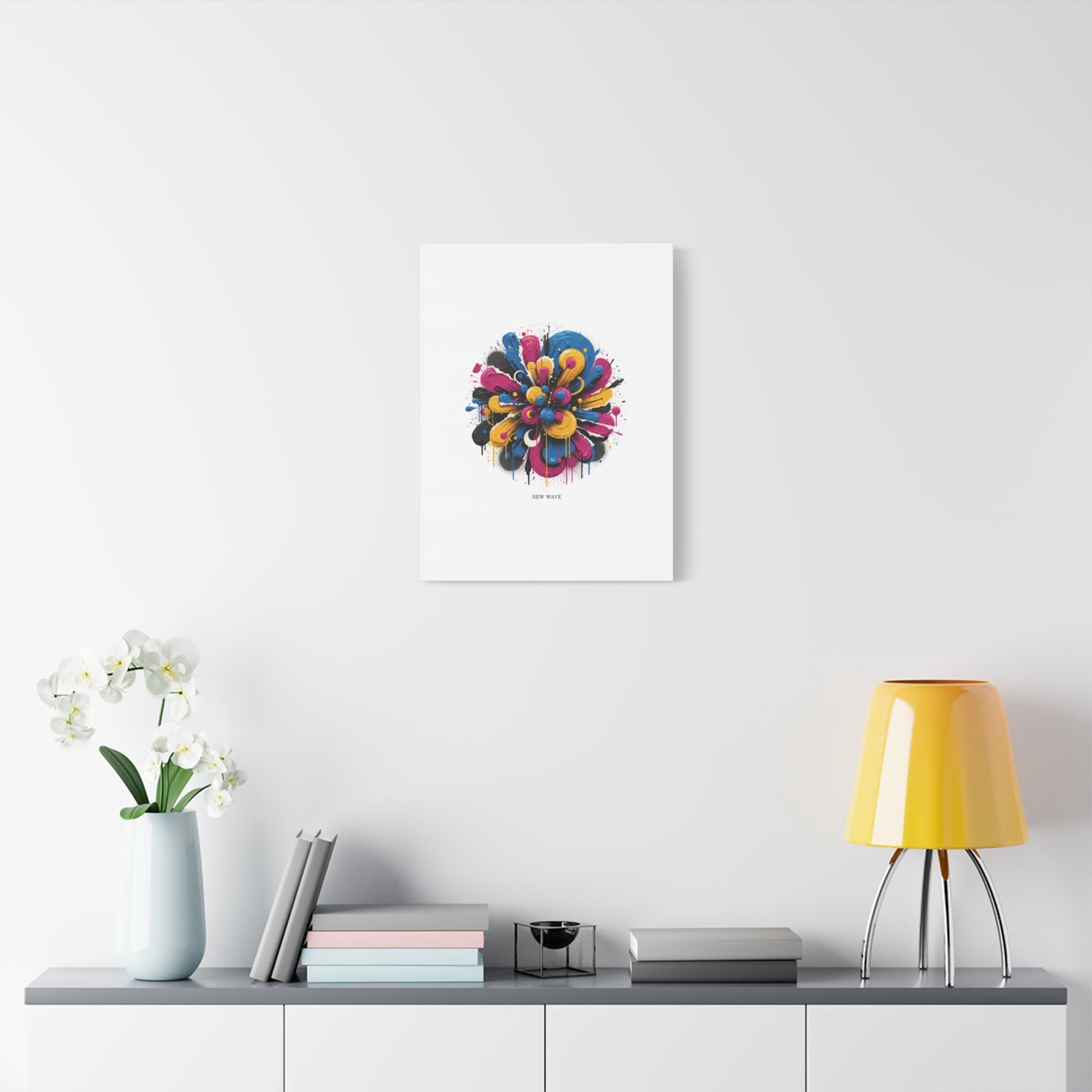 Painterly Abstract Floral Canvas, Matte Stretched Wall Art | Craft Maximalism