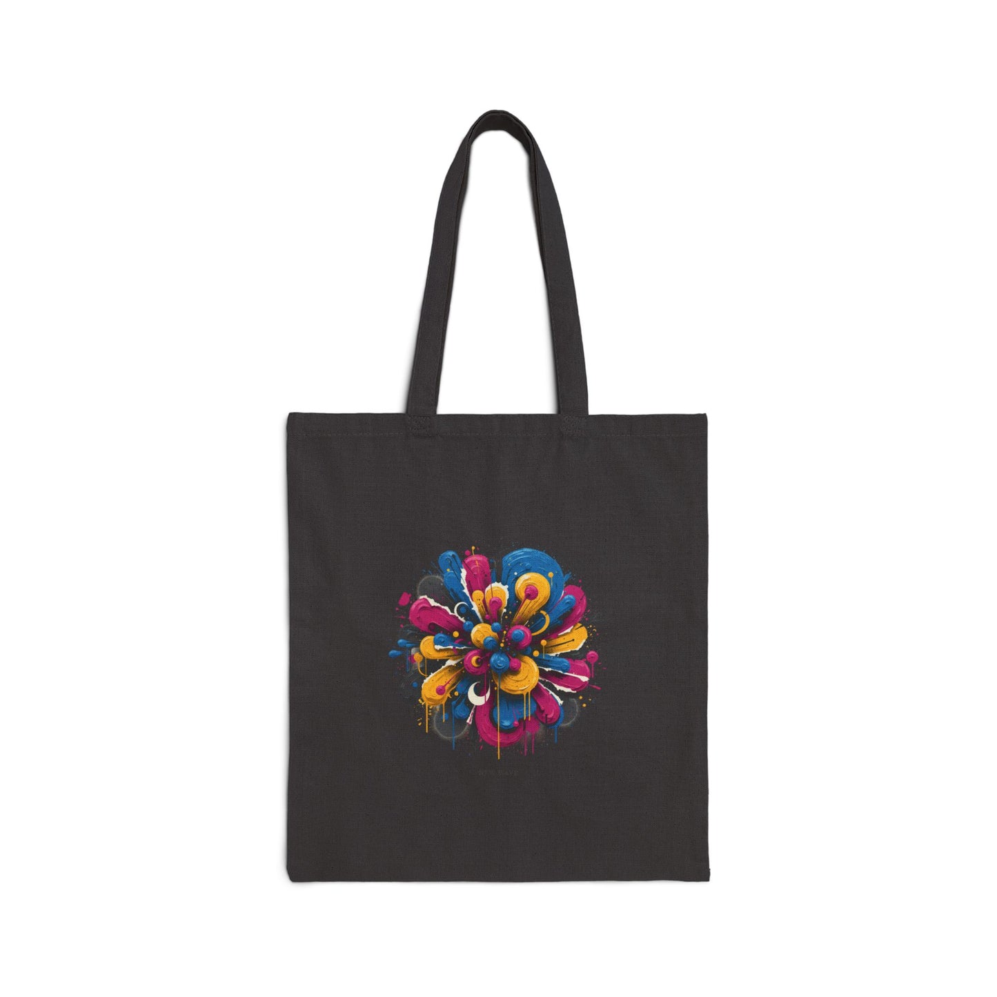 Painterly Abstract Floral Tote | Cotton Canvas, Bold Brushstroke Artsy Graphic