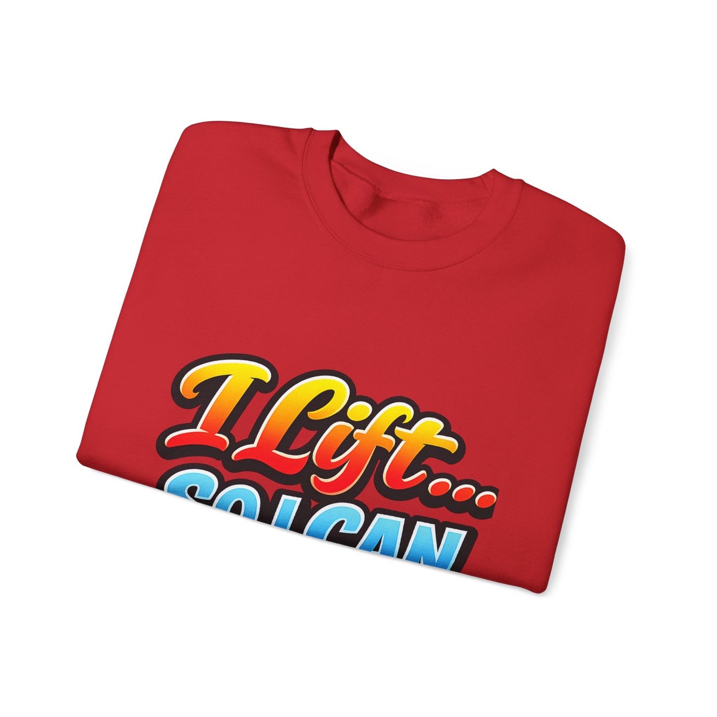 Crewneck Sweatshirt - "I Lift... So I Can Eat" Bold Retro Gym Graphic