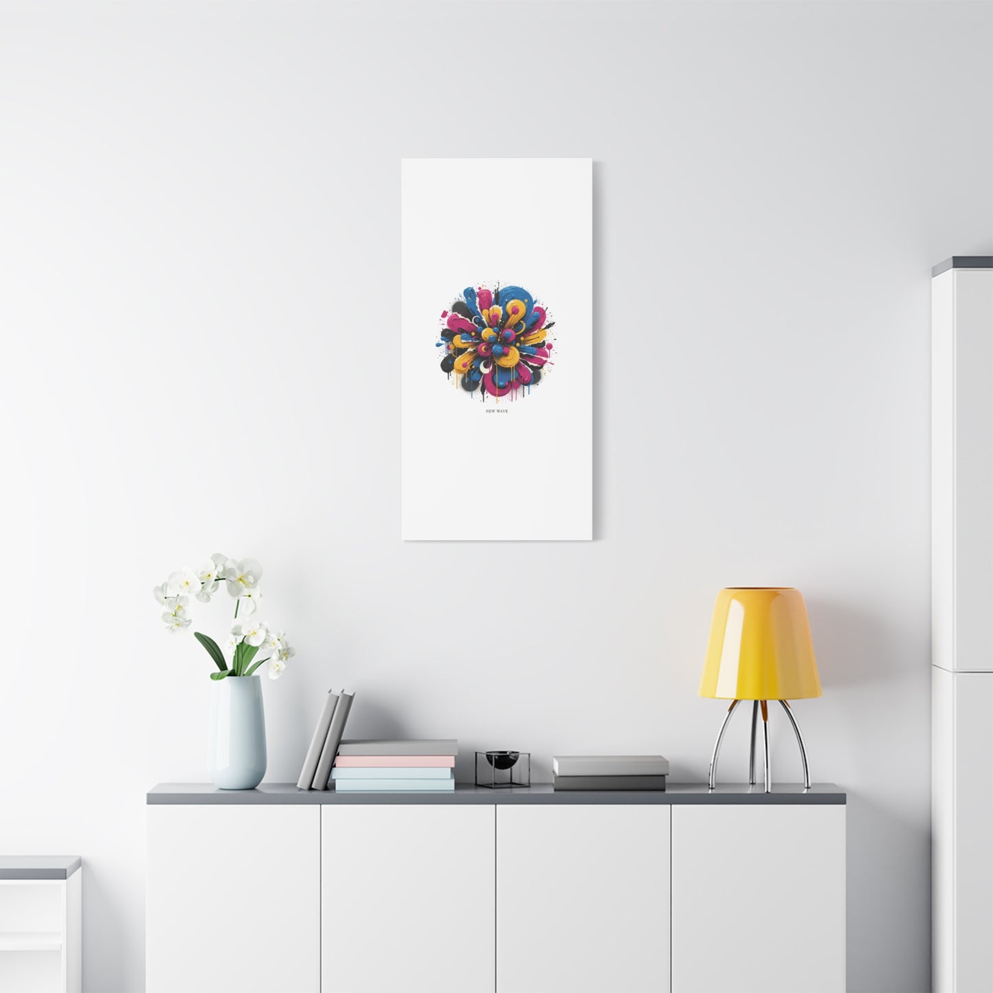 Painterly Abstract Floral Canvas, Matte Stretched Wall Art | Craft Maximalism