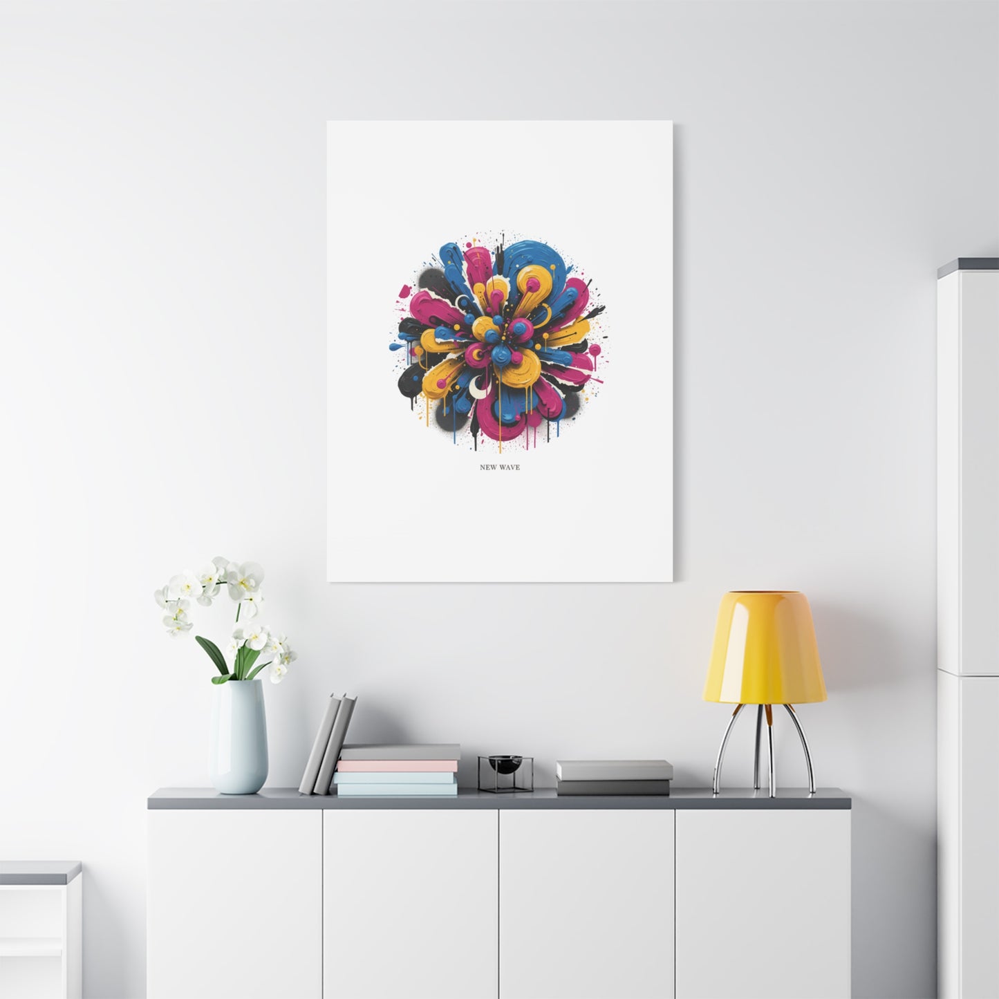 Painterly Abstract Floral Canvas, Matte Stretched Wall Art | Craft Maximalism