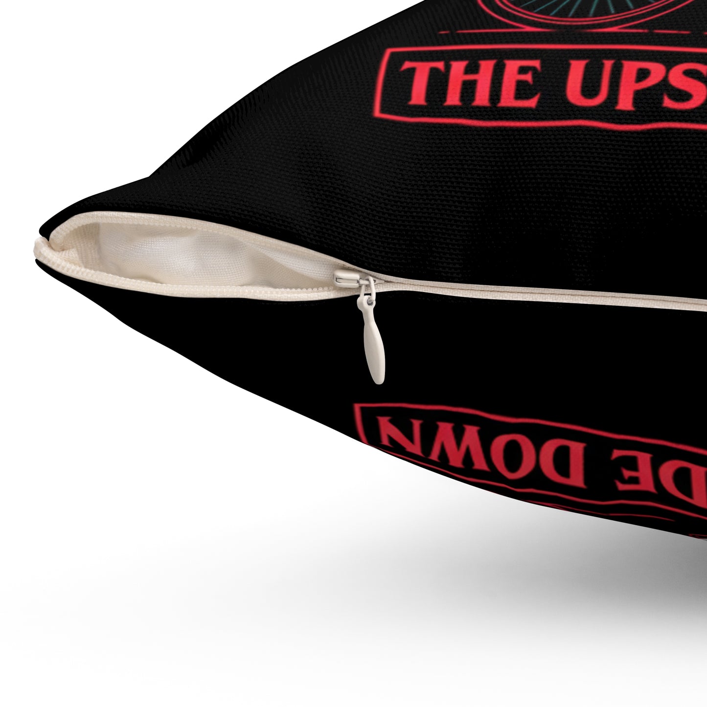 Upside Down Retro TV Pillow — Stranger-Inspired Horror Decor