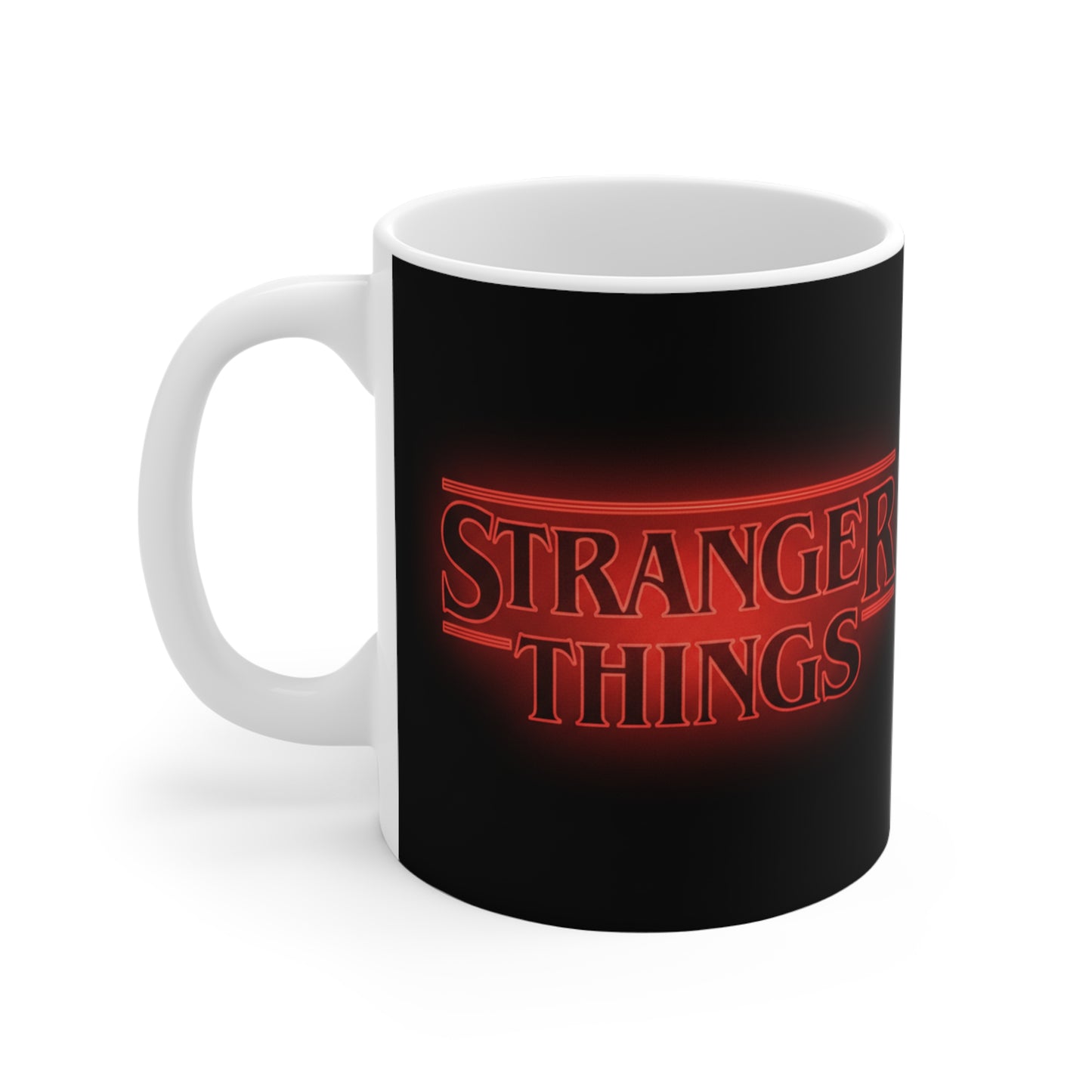 Stranger Things Logo 11oz Coffee Mug — Retro Netflix Horror Fan Gift