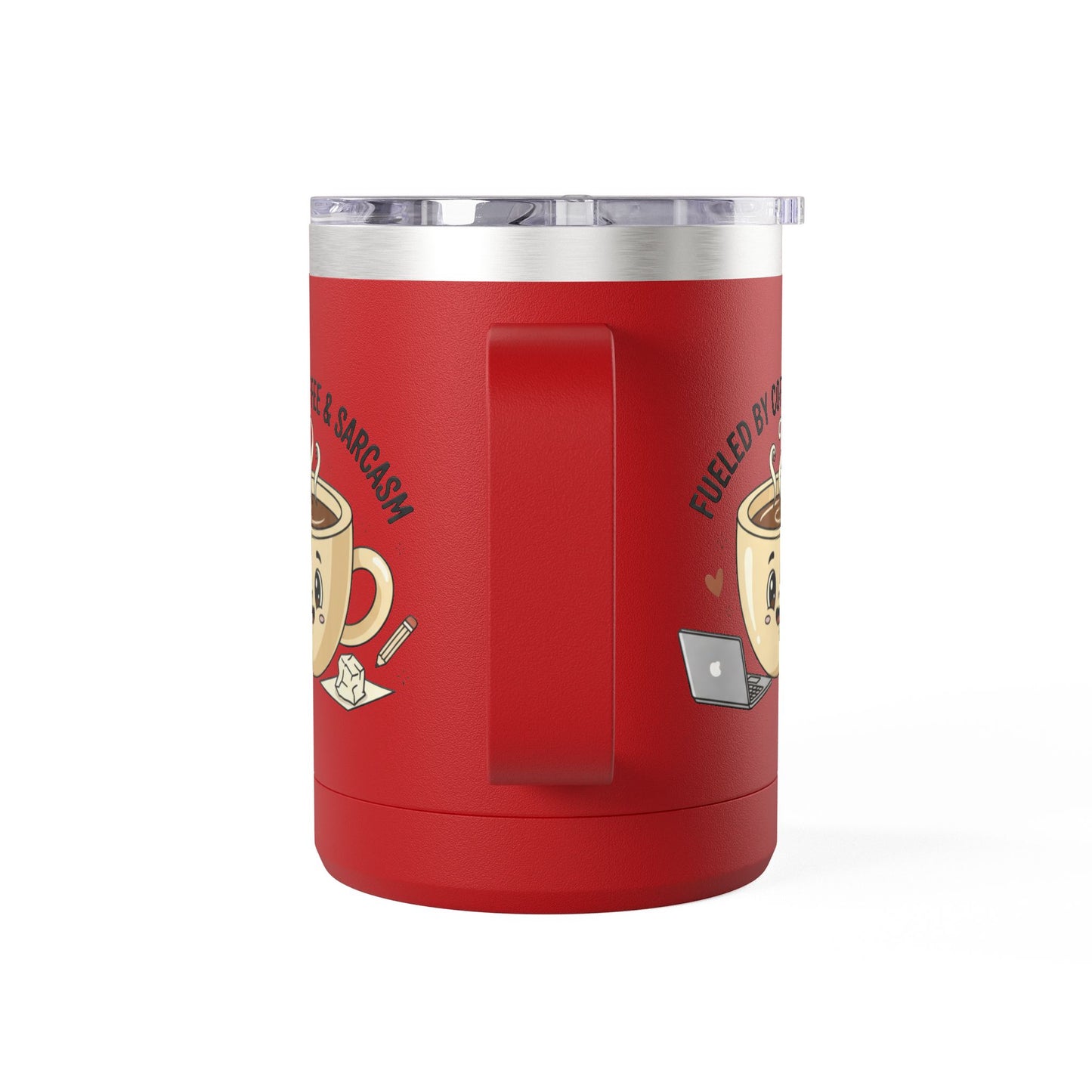 Mug — "Fueled by Coffee & Sarcasm" 15oz Travel Tumbler