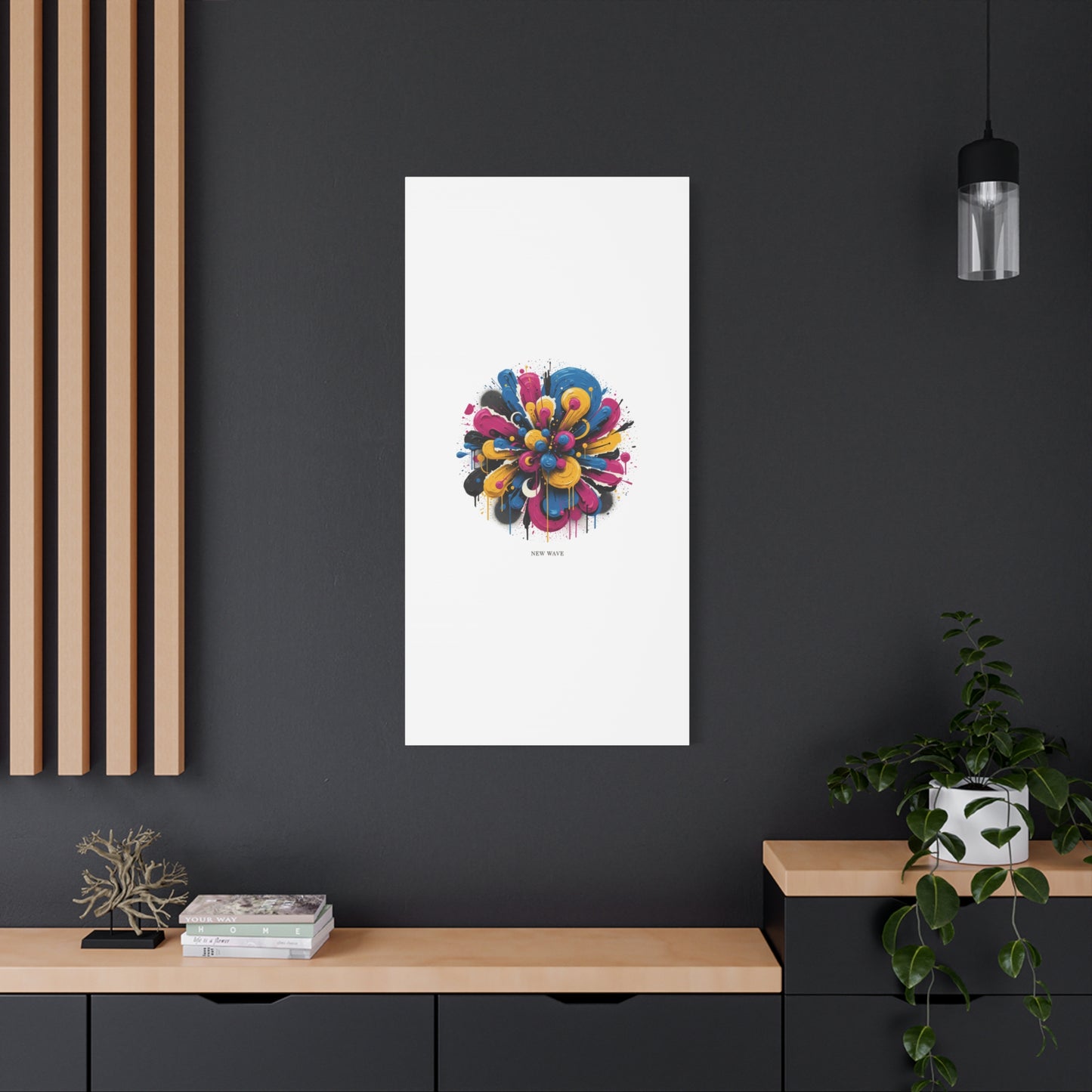 Painterly Abstract Floral Canvas, Matte Stretched Wall Art | Craft Maximalism