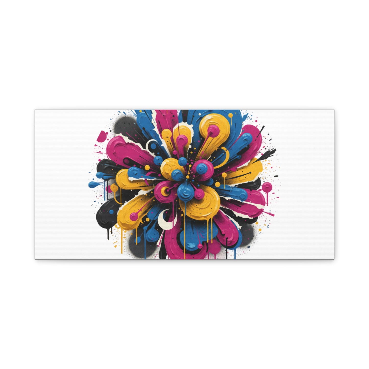 Painterly Abstract Floral Canvas, Matte Stretched Wall Art | Craft Maximalism