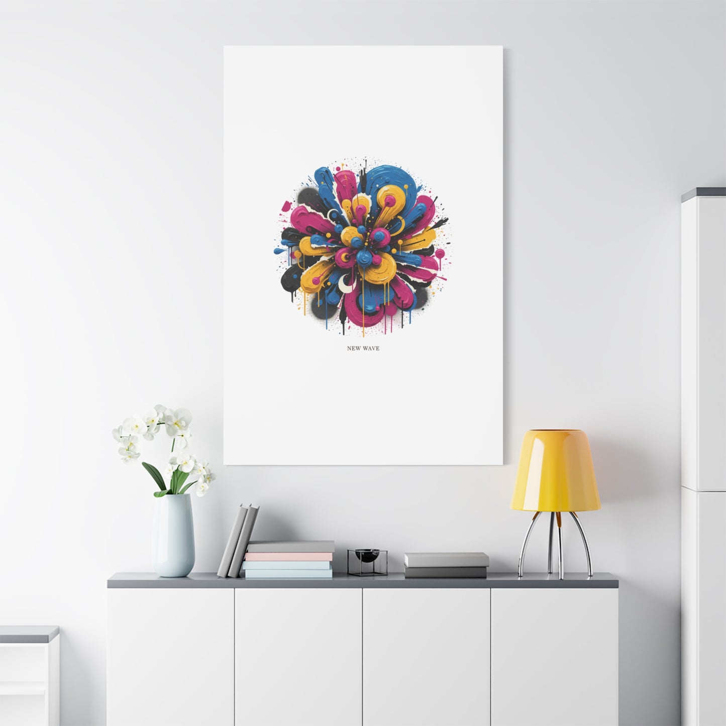Painterly Abstract Floral Canvas, Matte Stretched Wall Art | Craft Maximalism