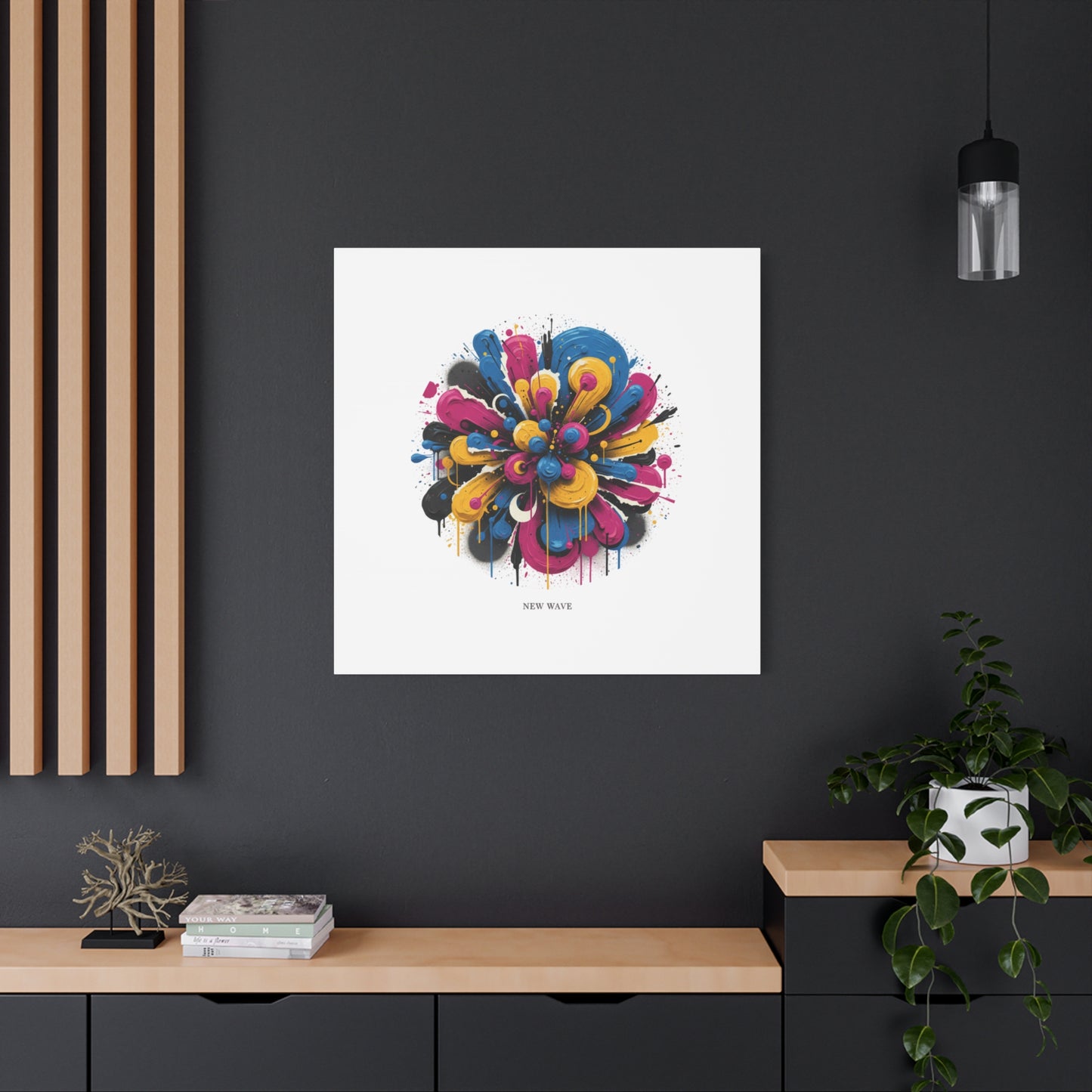 Painterly Abstract Floral Canvas, Matte Stretched Wall Art | Craft Maximalism