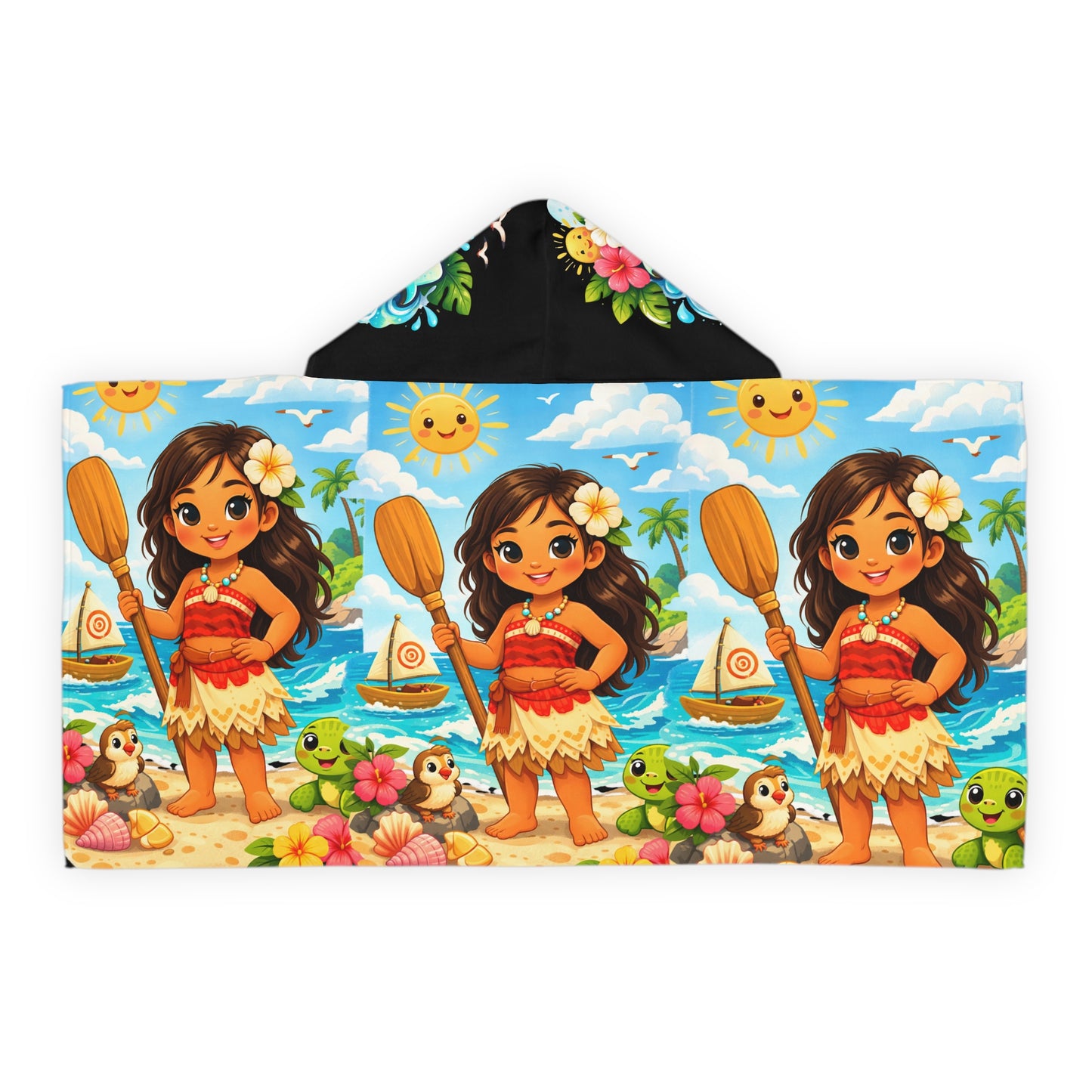 Youth Hooded Towel – “Moana” Beach & Bath Wrap