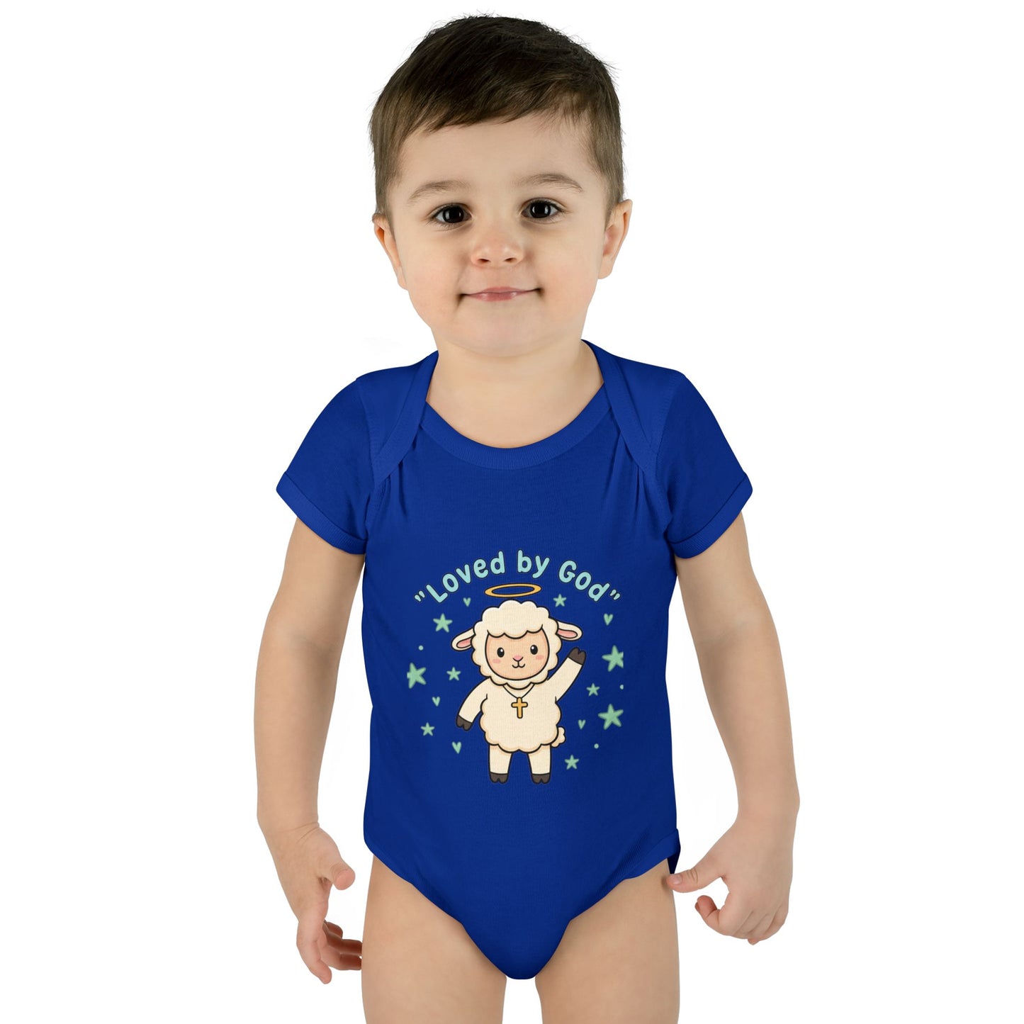 Loved by God Lamb Infant Bodysuit
