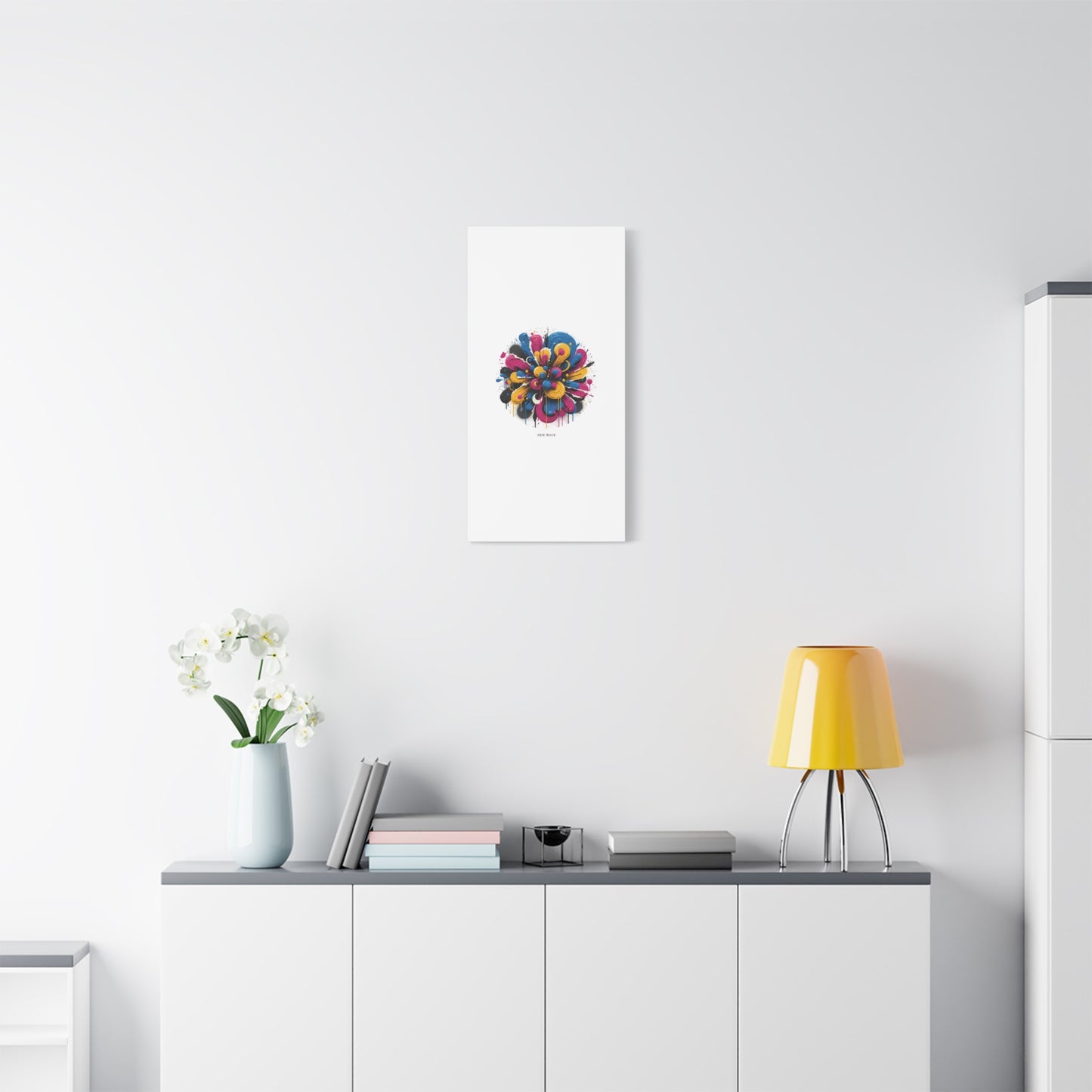 Painterly Abstract Floral Canvas, Matte Stretched Wall Art | Craft Maximalism